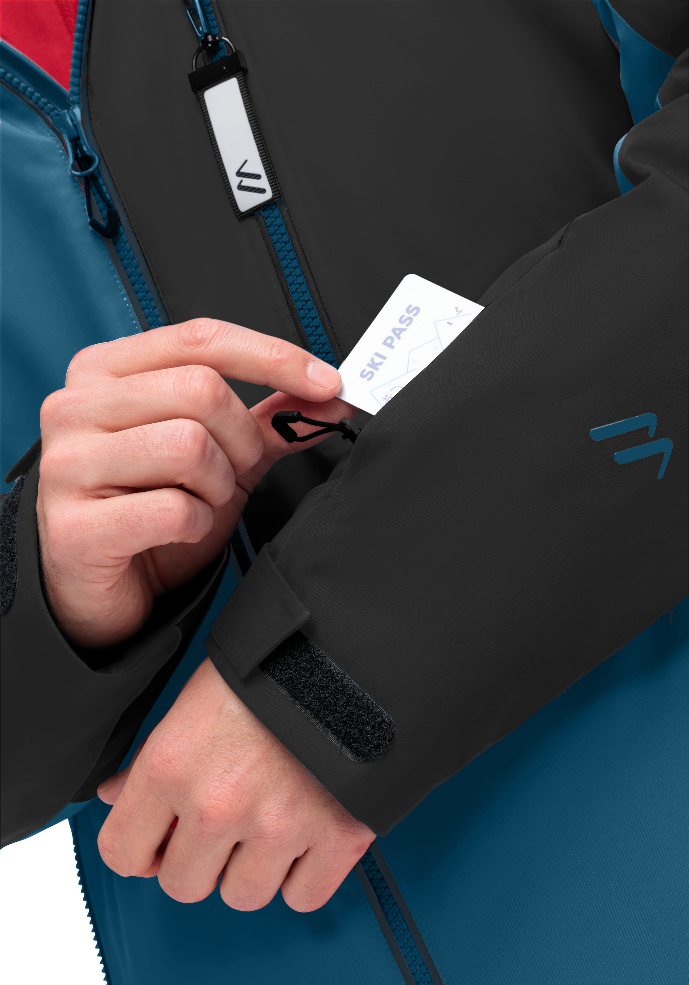 Maier Sports Skijacke »Oravice« Herren Winterjacke mit RV-Taschen und Kapuze, wasserdicht