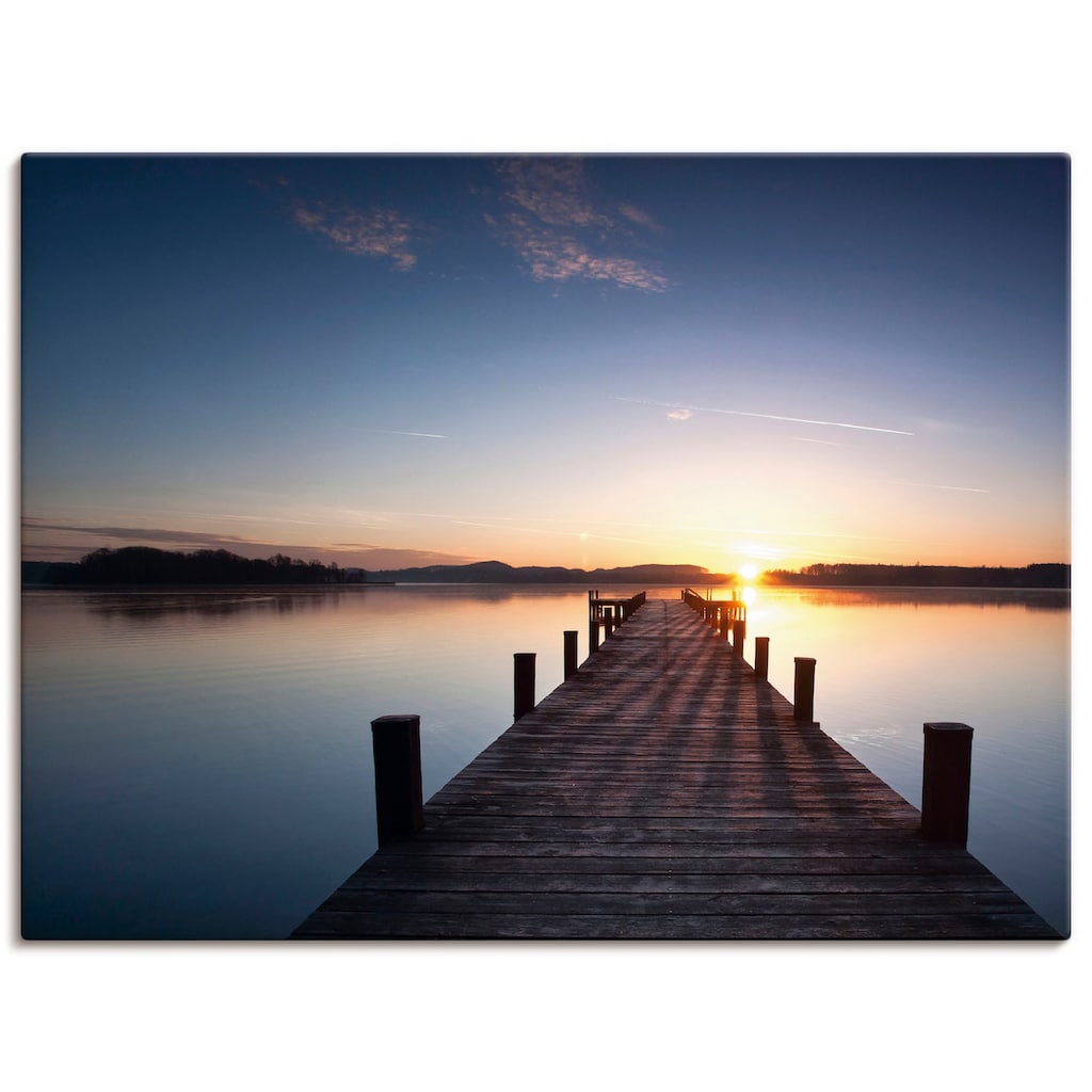 Artland Leinwandbild »Sonnenstrahlen - Sonnenuntergang«, Gewässer, (1 St.), auf Keilrahmen gespannt