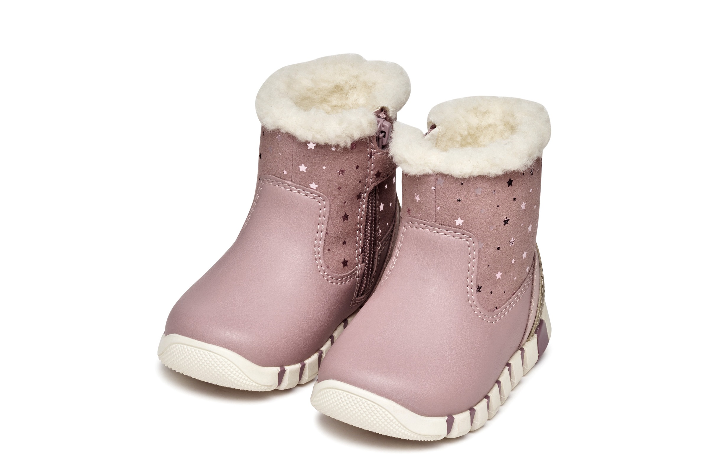Geox Lauflernschuh »B IUPIDOO GIRL«  Winterstiefel, Stiefelette, Warmfutter, Größenschablone zum Download