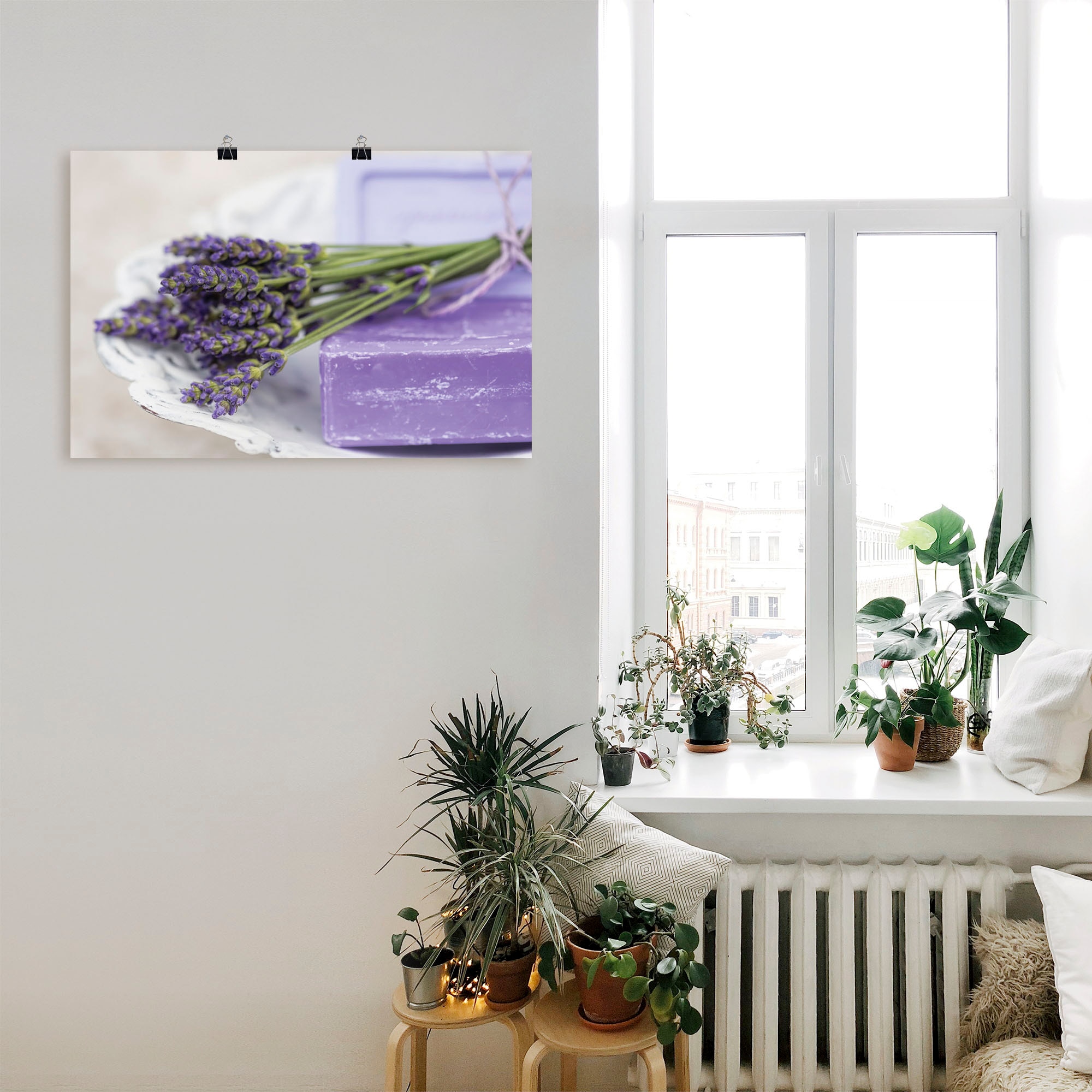 Artland Wandbild »Französisches Stillleben mit Lavendel«, Arrangements, (1 St.), als Alubild, Outdoorbild, Leinwandbild, Poster in verschied. Größen