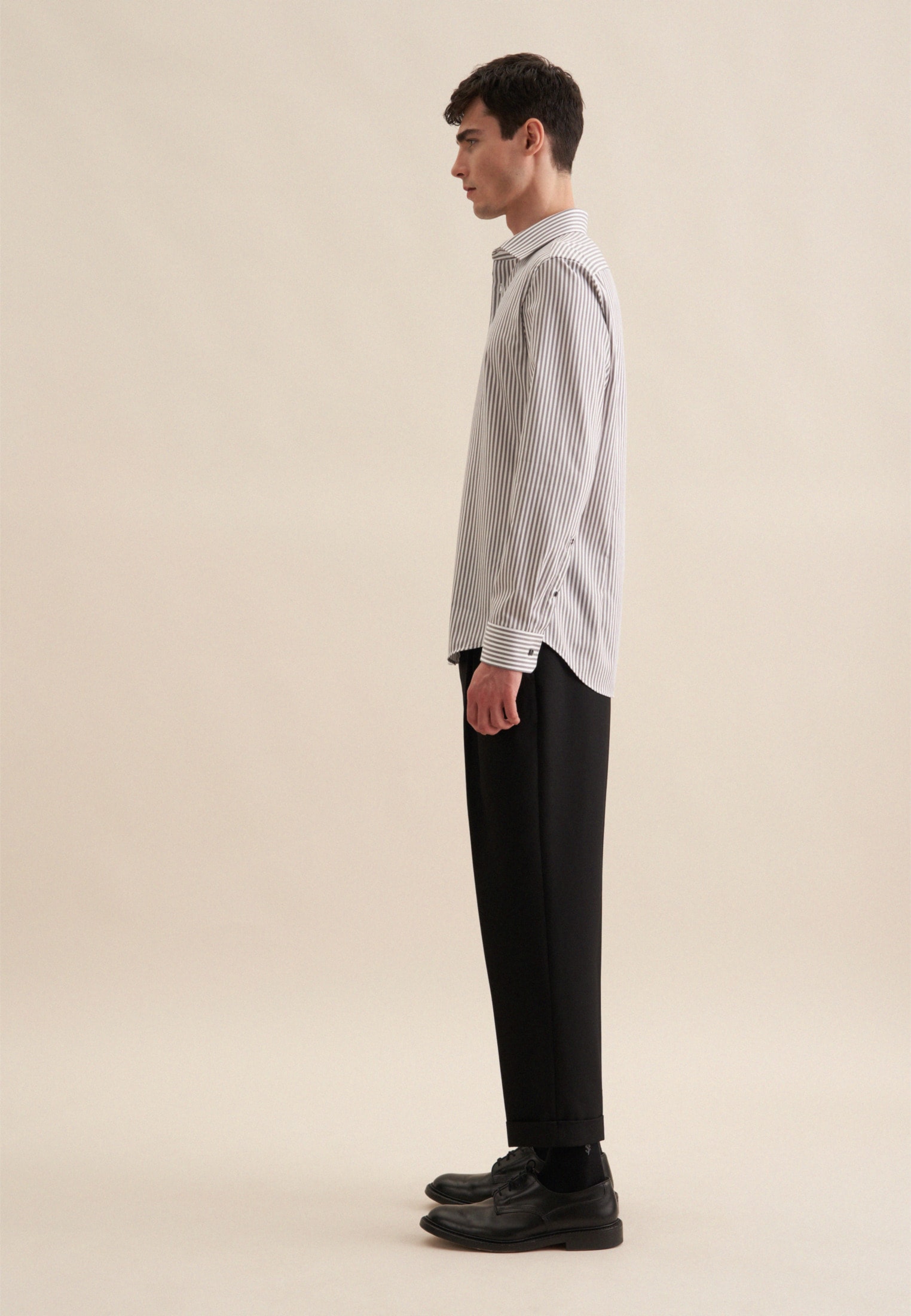 seidensticker Businesshemd »Shaped« Shaped 1/1 Kentkragen Streifen