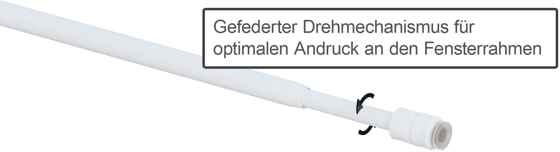 indeko Scheibenstange »Screw« Ø 9 mm 1 läufig-läufig Fixmaß stufenlos verstellbare Klemmstange