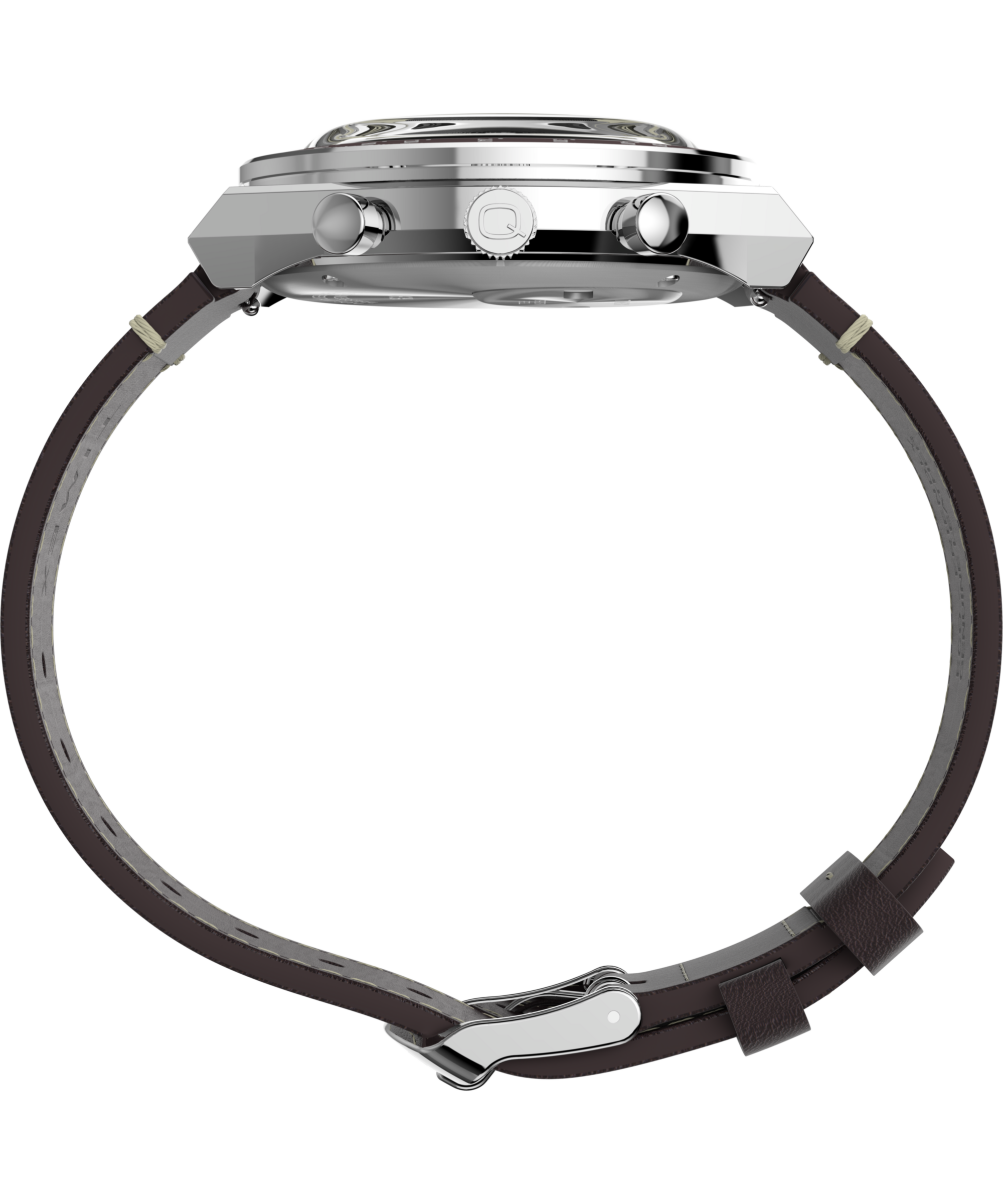 Timex Chronograph »Q Timex Chrono« Quarzuhr, Armbanduhr, Herrenuhr, Lederarmband, analog, Tag