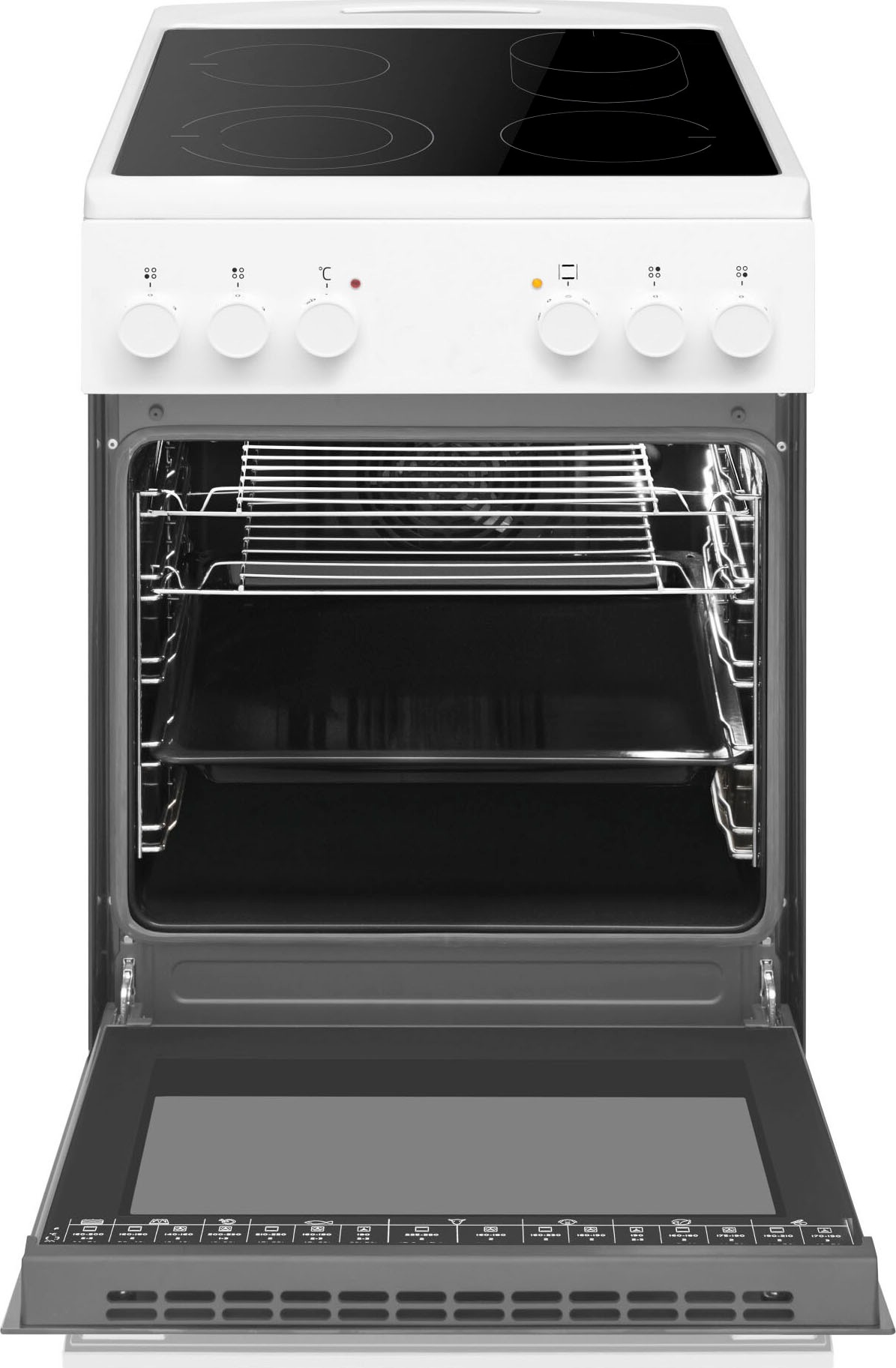 Amica Elektro-Standherd »SHC 903 021 W«, mit Teleskopauszug nachrüstbar, Steam Clean