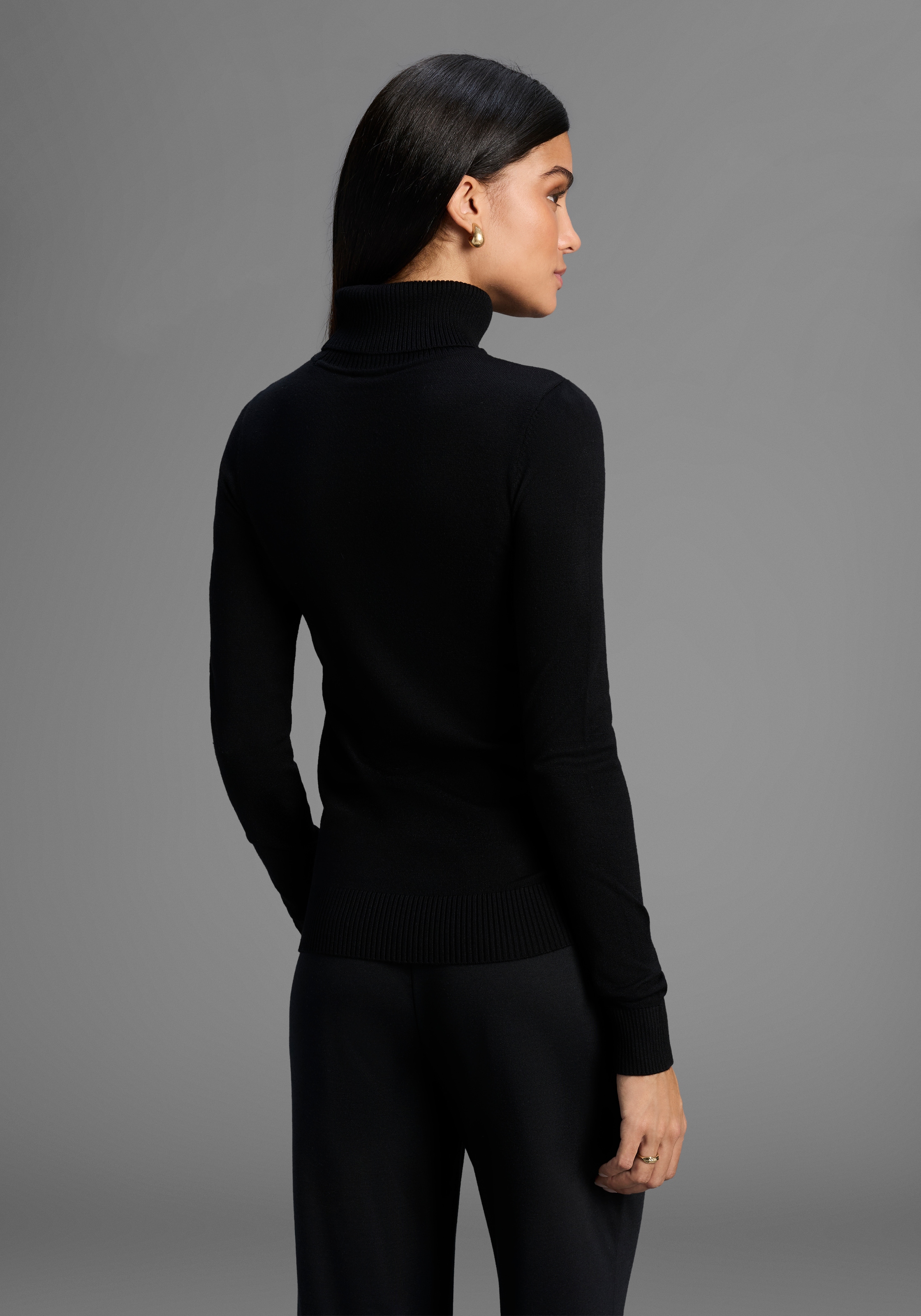 Bruno Banani Stehkragenpullover in grafischem Strickmuster - NEUE KOLLEKTION