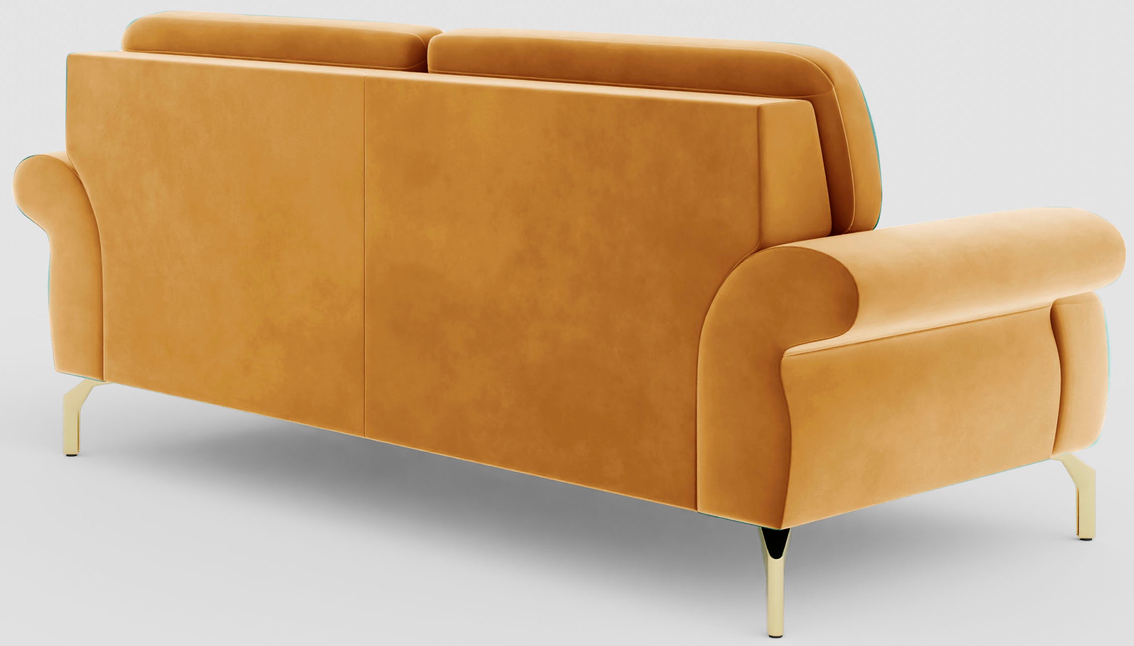sit&more 2,5-Sitzer »Orient 1«, inkl. 2 Zierkissen mit Strass-Stein, goldfarbene Metallfüße