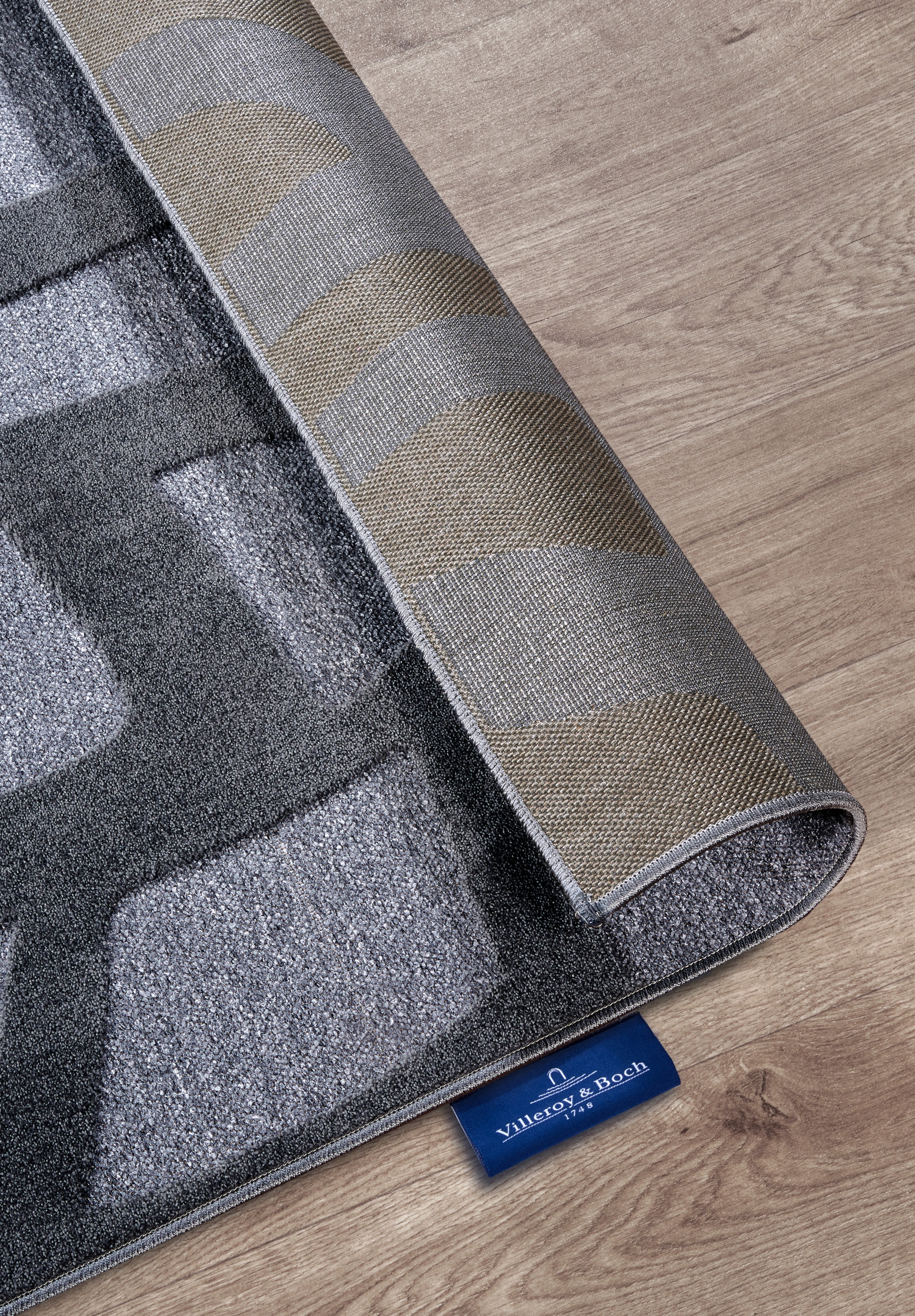 Villeroy & Boch Teppich »Therese«, rechteckig, 5,5 mm Höhe, Wohnzimmer, Schlafzimmer, Modern, Hoch-Tief Effekt, Flur