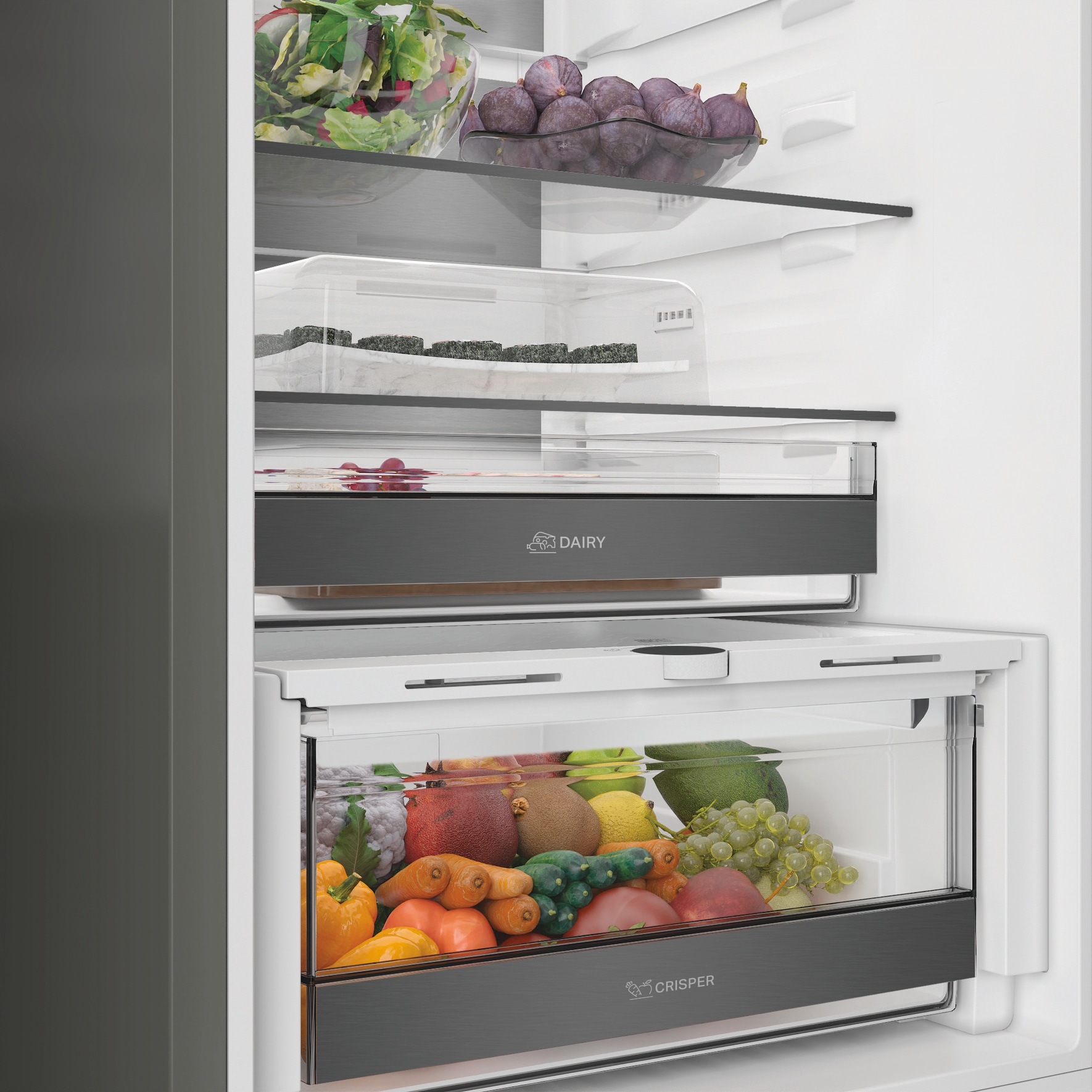 BAUKNECHT Kühl-/Gefrierkombination »KGDNF 20CD IN« 203,5 cm hoch 59,5 cm breit FreshShield
