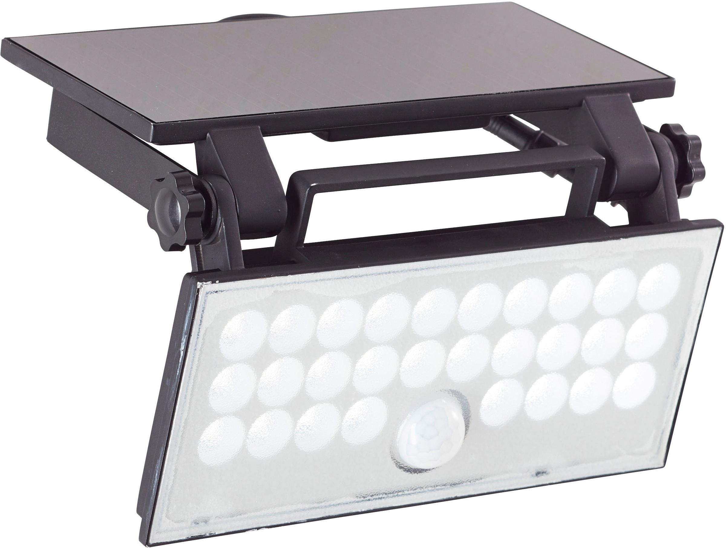 Brilliant LED Außen-Wandleuchte »Luton« 1 Stk. Solar, 19 cm, 1000 lm, 4100 K, schwenkbar, schwarz