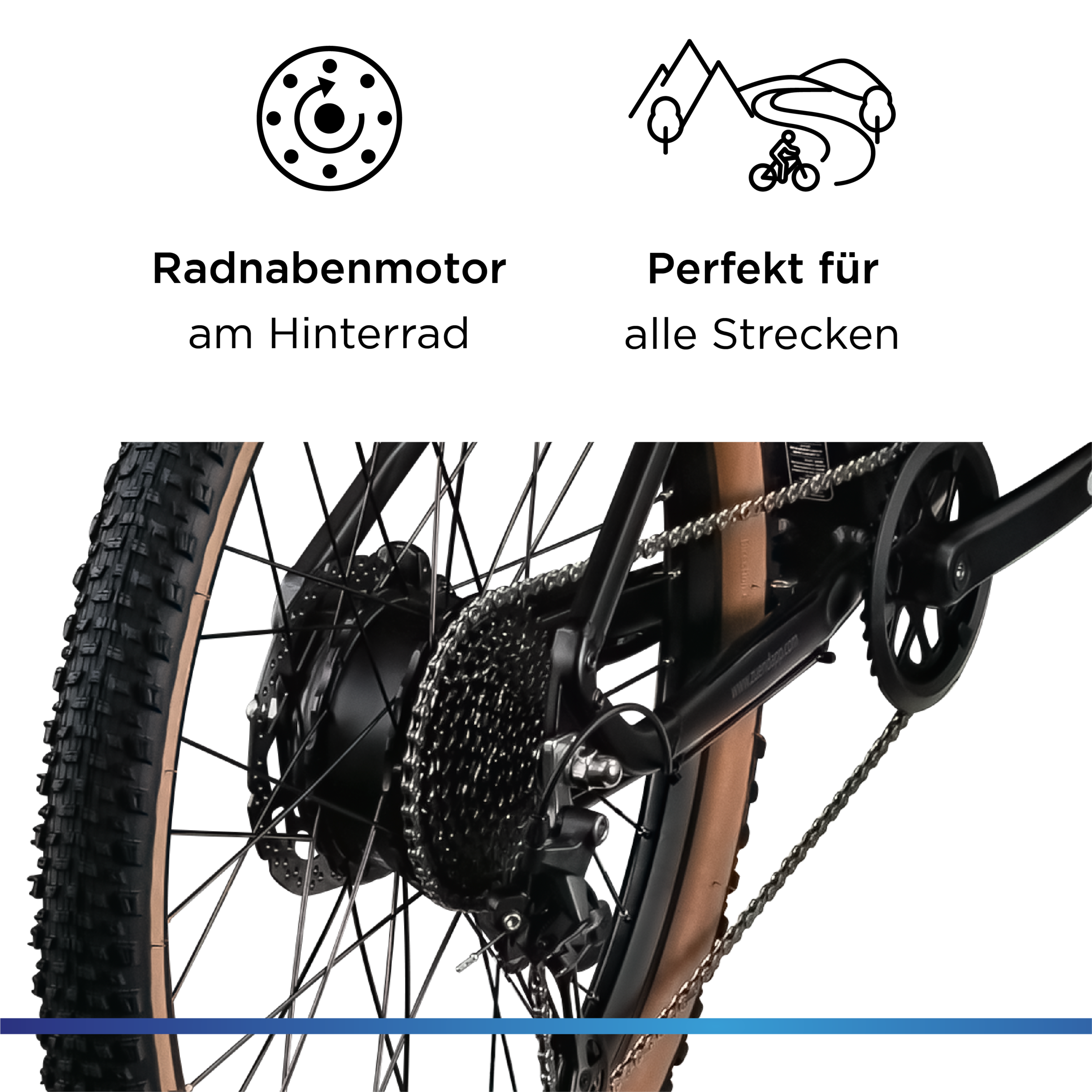 Zündapp »Z890« 10 Gang Shimano Cues Schaltwerk Kettenschaltung Heckmotor 250 W