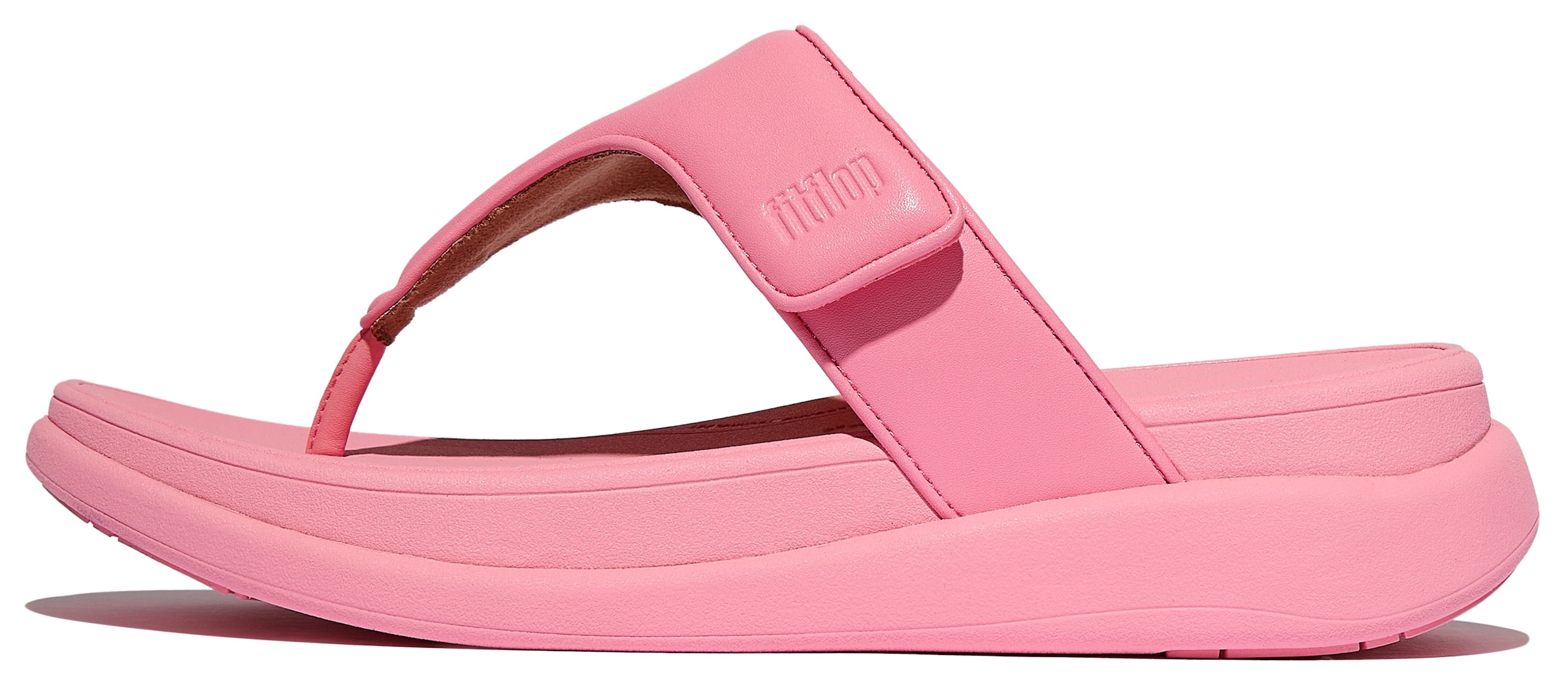 Fitflop Zehentrenner »F-MODE GO«, Sandale mit dämpfender MICROWOBBLEBOARD Technologie