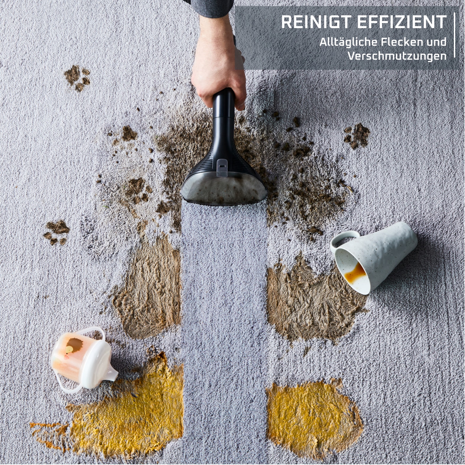 Rowenta Teppichreinigungsgerät »IN5020 Clean It«, (Set), tragbarerer Fleckenreiniger, beseitigt schnell und effizient Flecken