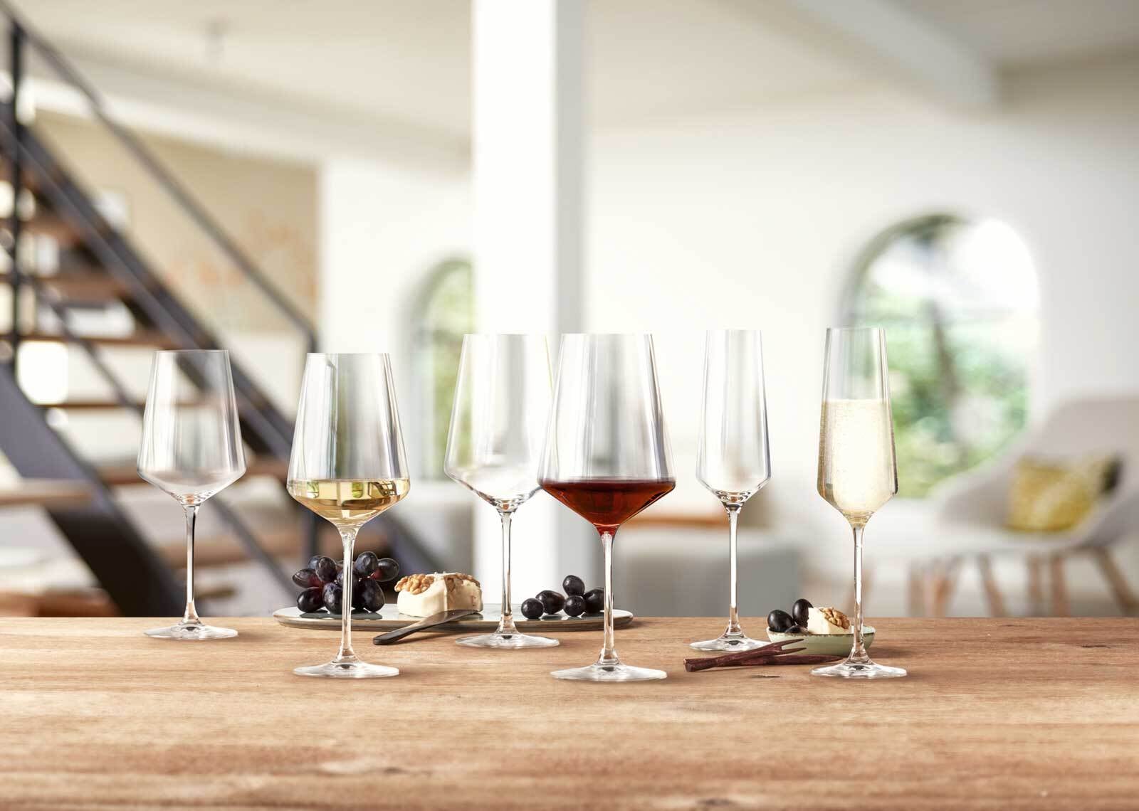 LEONARDO Gläser-Set »Rotwein- und Weißweingläser Puccini 24er Set transparent« Ideal für den Alltag, spülmaschinengeeignet,