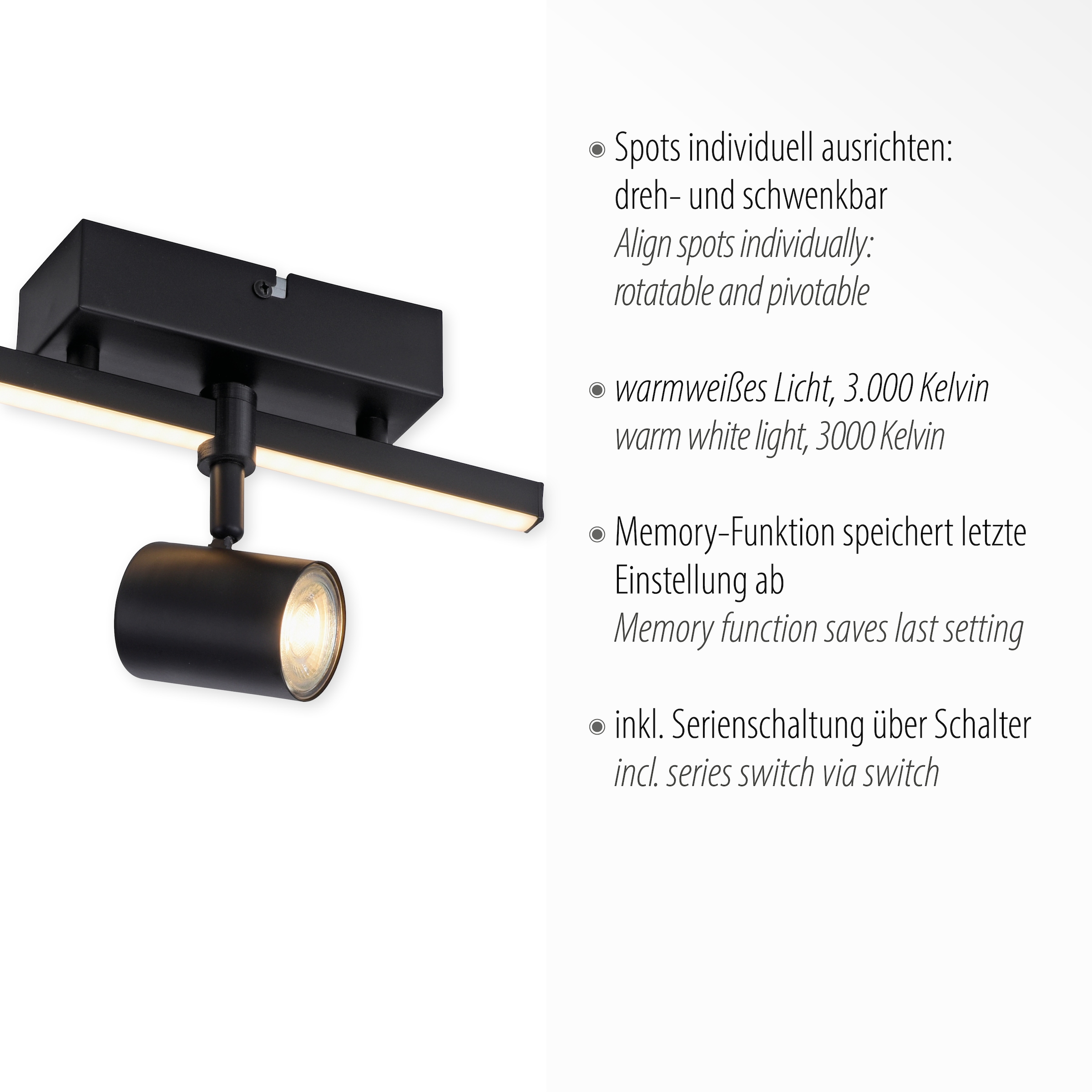 Neuhaus steuerbar mit XXL (Schalter) Garantie »BARIK«, | Jahren online Wandleuchte LED, separat kaufen Paul 3 flammig-flammig, 2