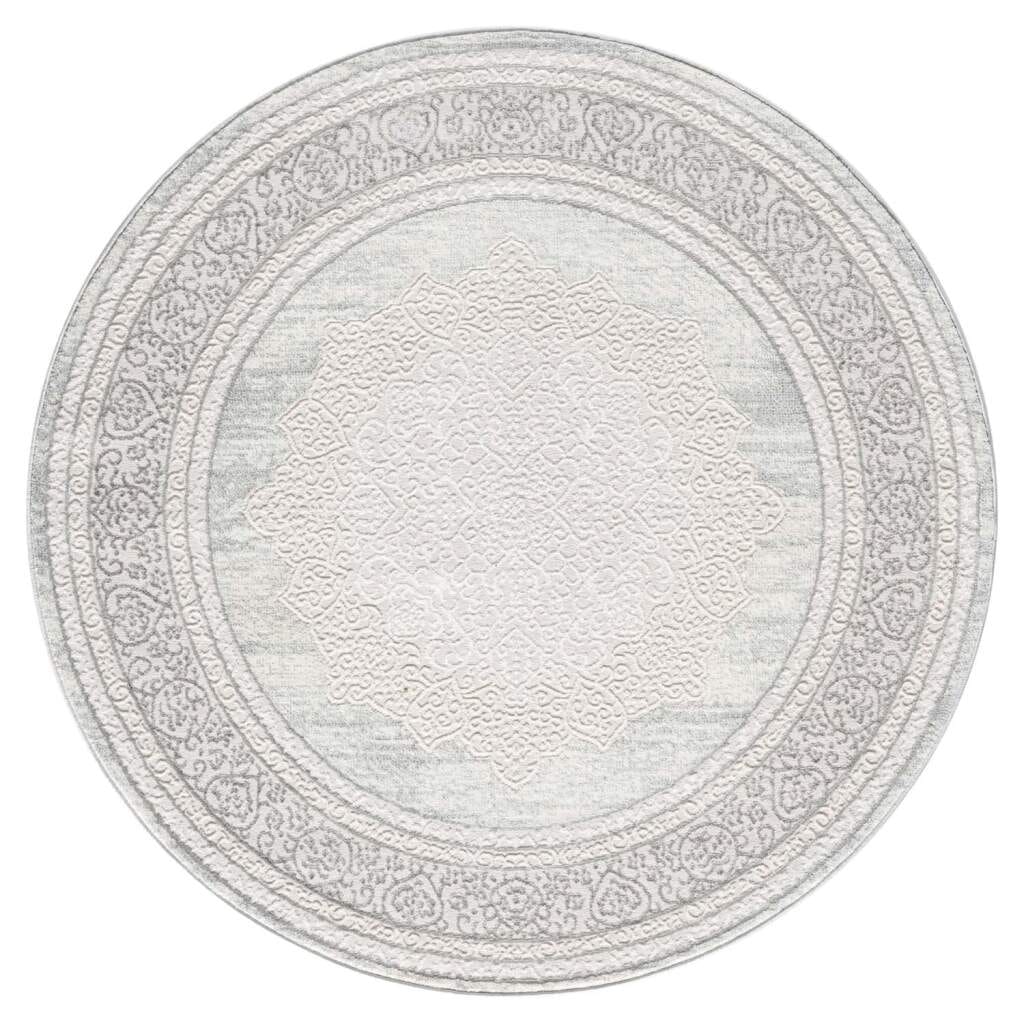 Carpet City Teppich »ANTIK209«, rund, 10 mm Höhe, Kurzflor, 3D-Optik, Klassisch-Modern für Wohnzimmer, Schlafzimmer