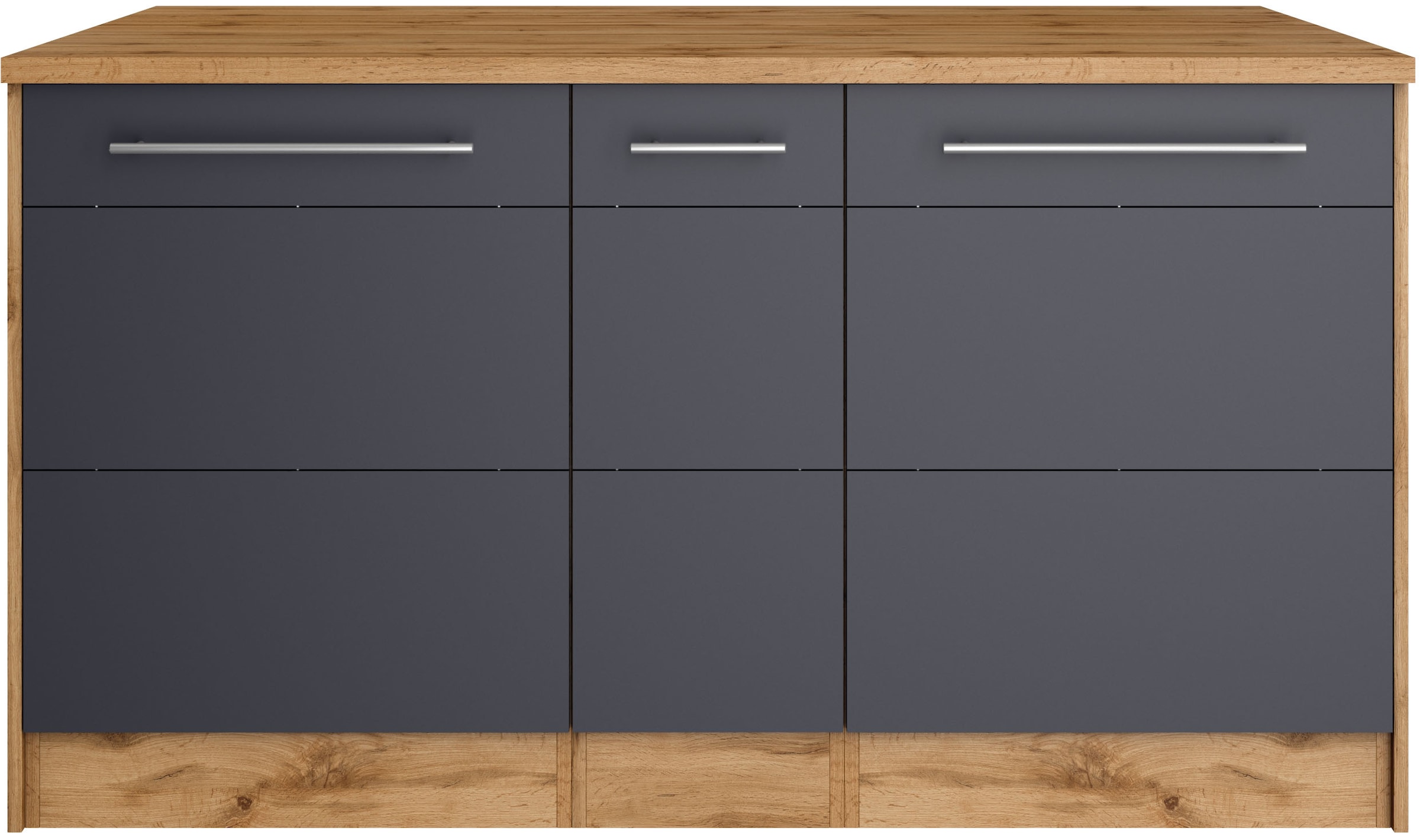 HELD MÖBEL Kücheninsel »Wien«, Breite 153 cm, MDF-Fronten, Flaschenregal