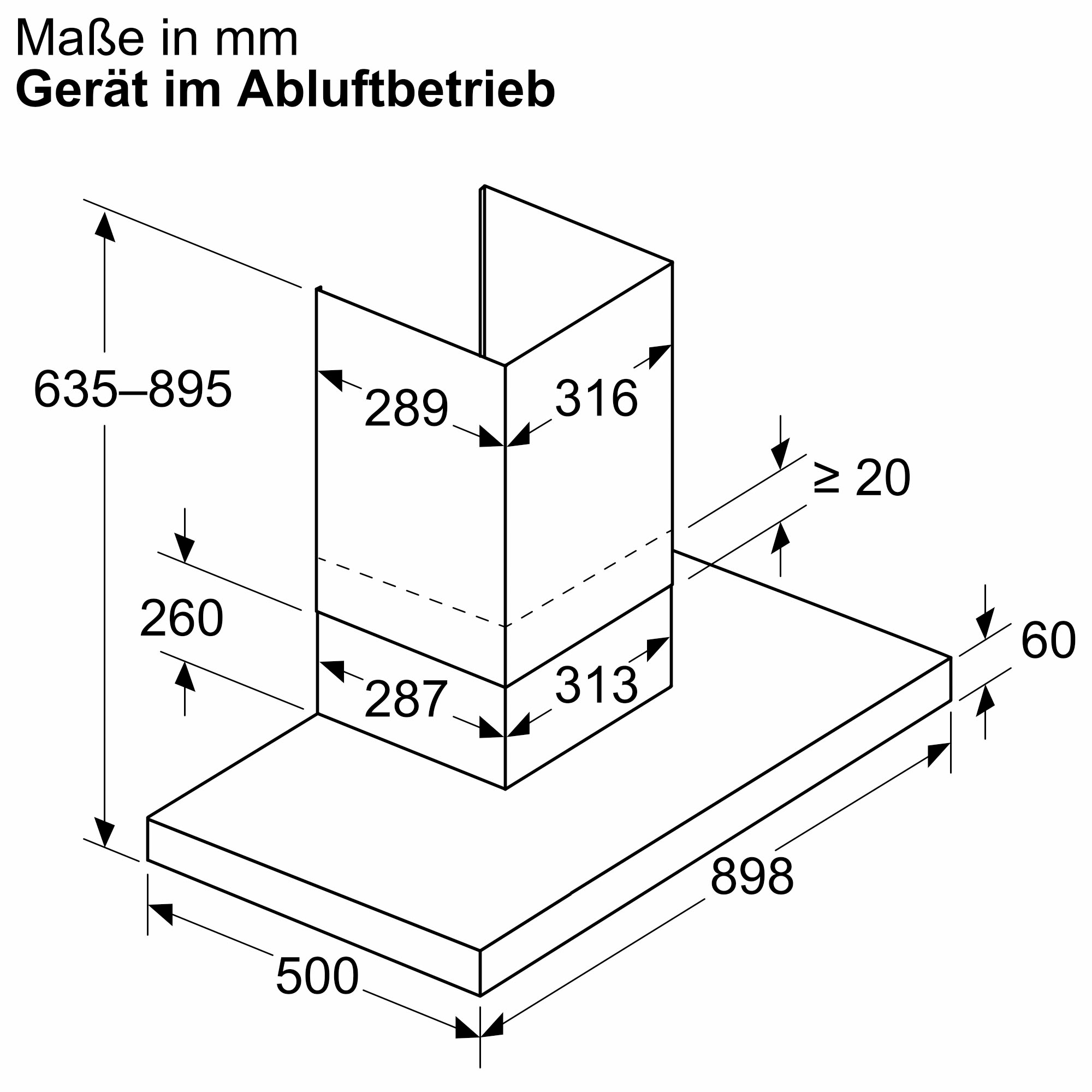 BOSCH Wandhaube »DWB95CC30« Serie Serie 4