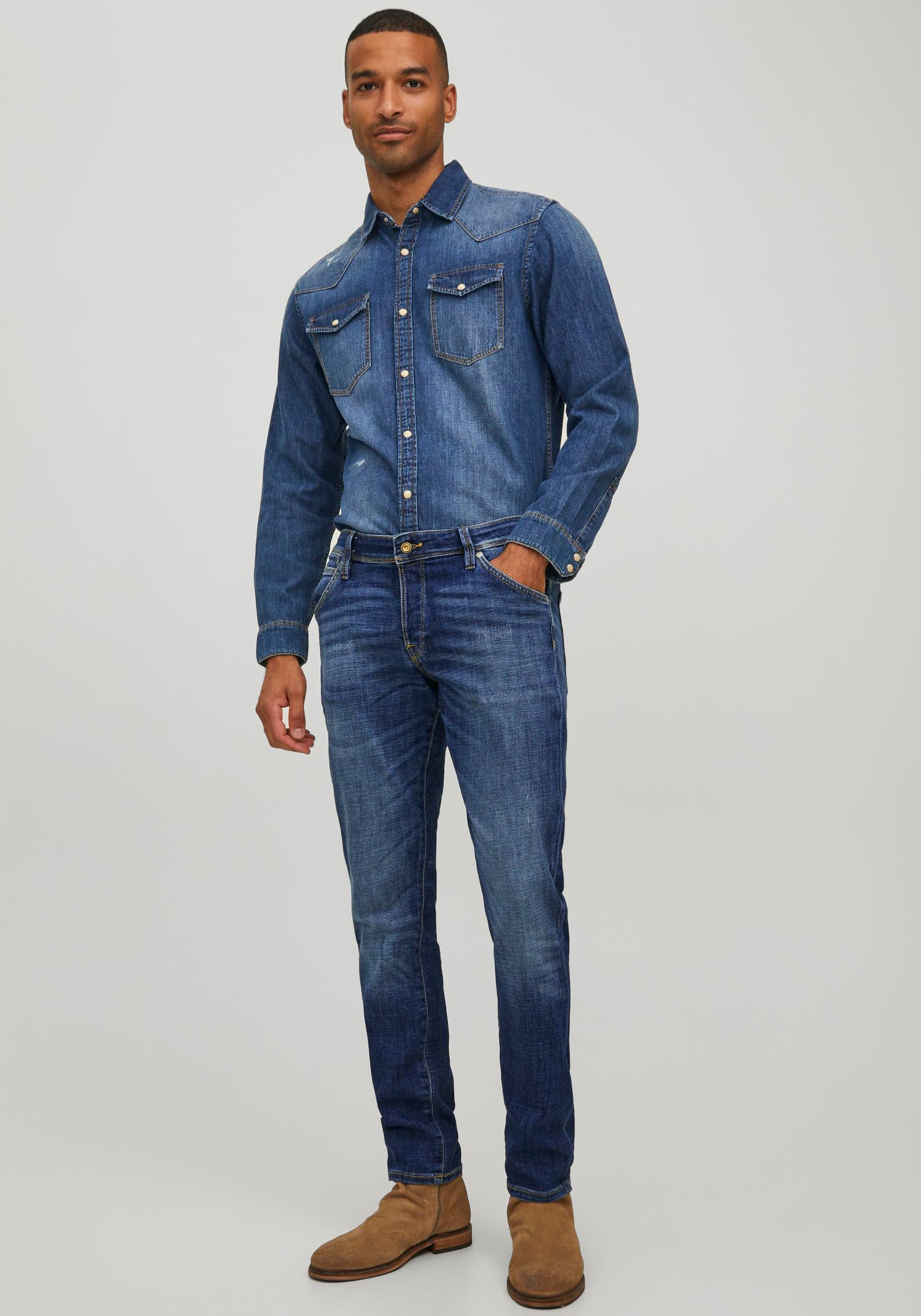 Jack & Jones Slim-fit-Jeans »JJIGLENN JJFOX JOS 047 50SPS«