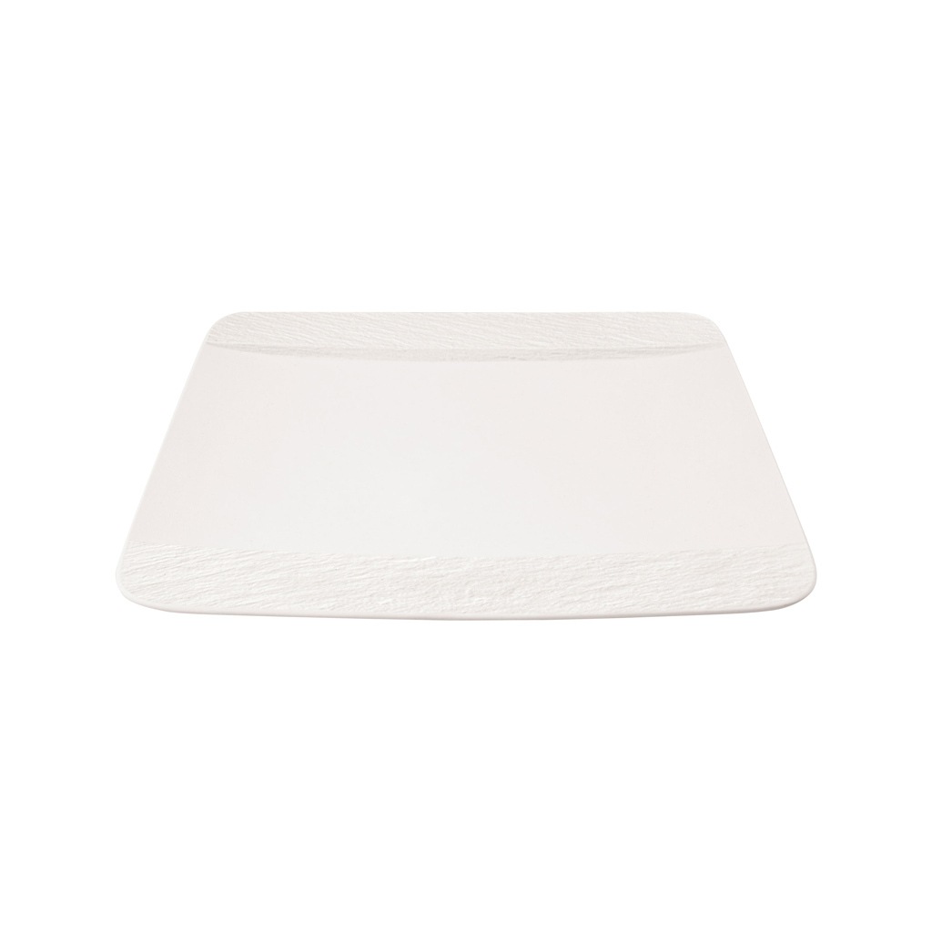 Villeroy & Boch Speiseteller »Speiseteller quadratisch Manufacture Rock Blanc 28 x 28 cm 6er Set weiß«