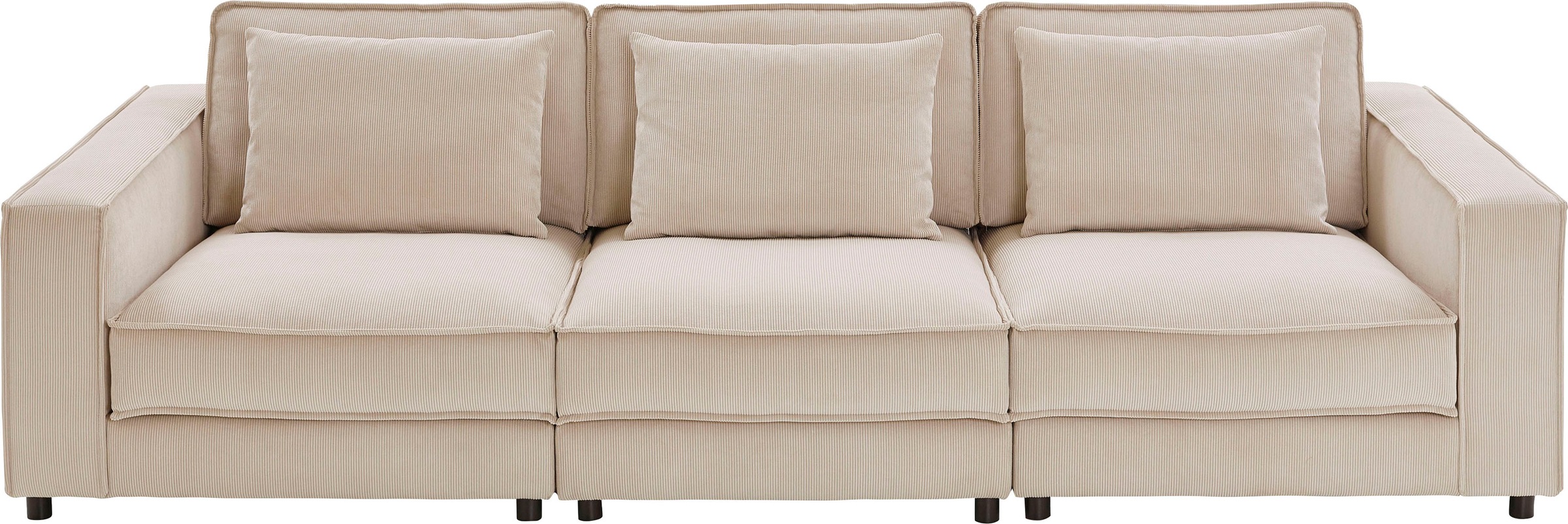 ATLANTIC home collection 3-Sitzer »Valan« XXL-Sitzfläche, mit Cord-Bezug, frei stellbar, mit Wellenunterfederung