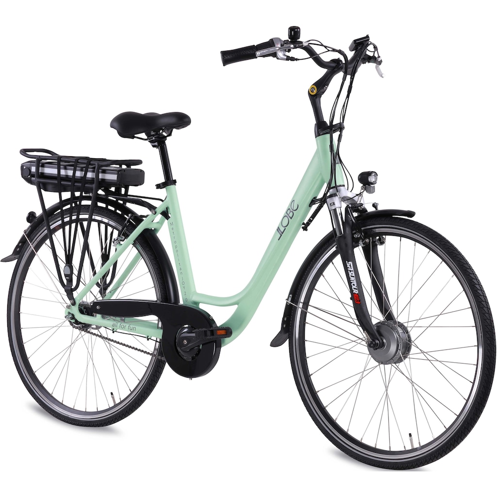 LLobe E-Bike »Metropolitan JOY 2.0, 10Ah«, 7 Gang, Shimano, Frontmotor 250 W