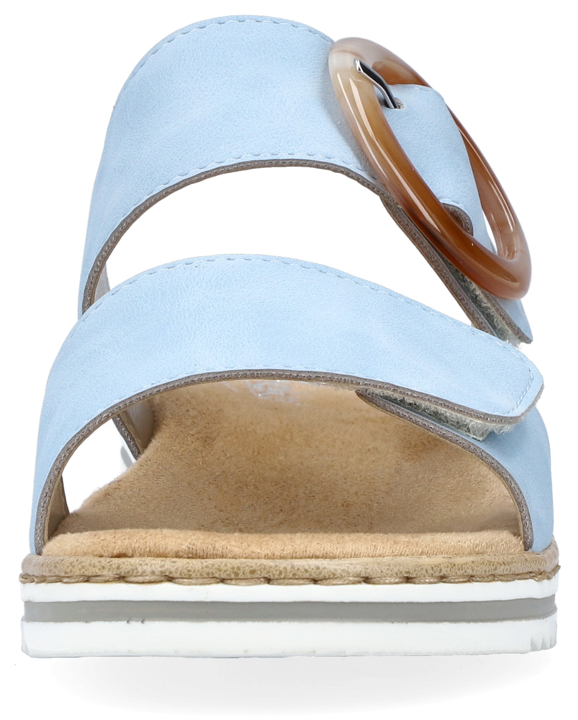 Rieker Pantolette, Keilabsatz, Sommerschuh, Schlappen mit softer Innensohle