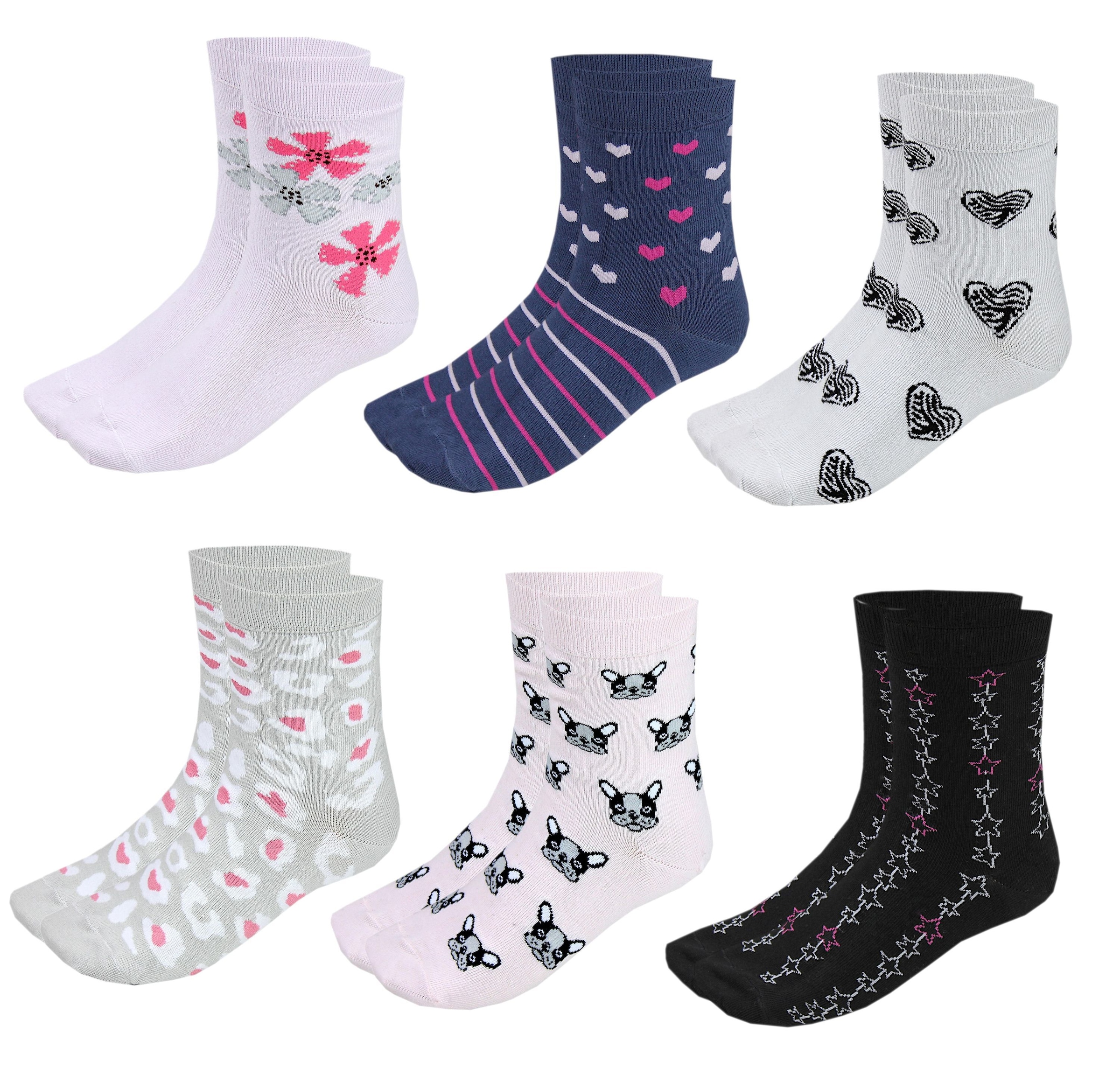 TupTam Kurzsocken »Socken Kinder Socken Mädchen Jungen Bunt Gemustert 6er Pack«