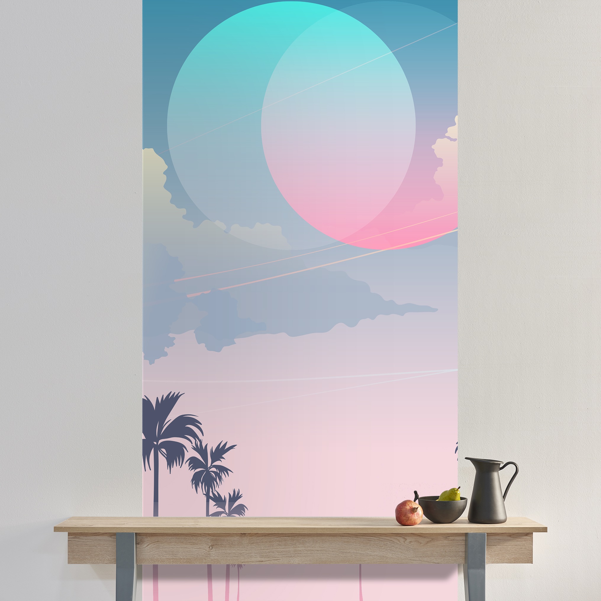queence Fototapete »Reflektion«, bedruckt-mehrfarbig-Motiv, Wandpaneele, selbstklebend, Tapete, Sticker, Wanddeko, XXL-Fotomotiv