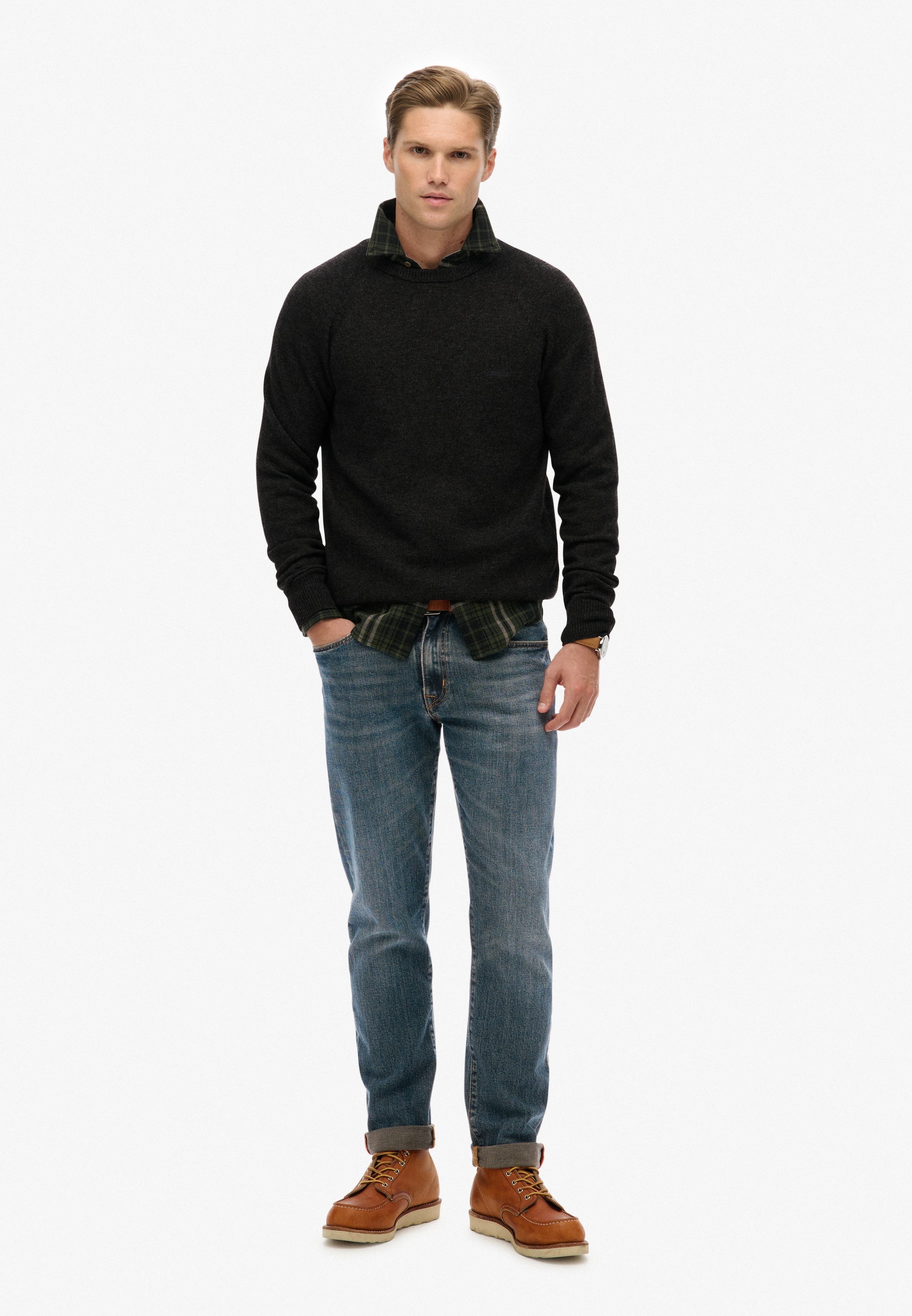 Superdry Strickpullover »WOOL BLEND JUMPER«