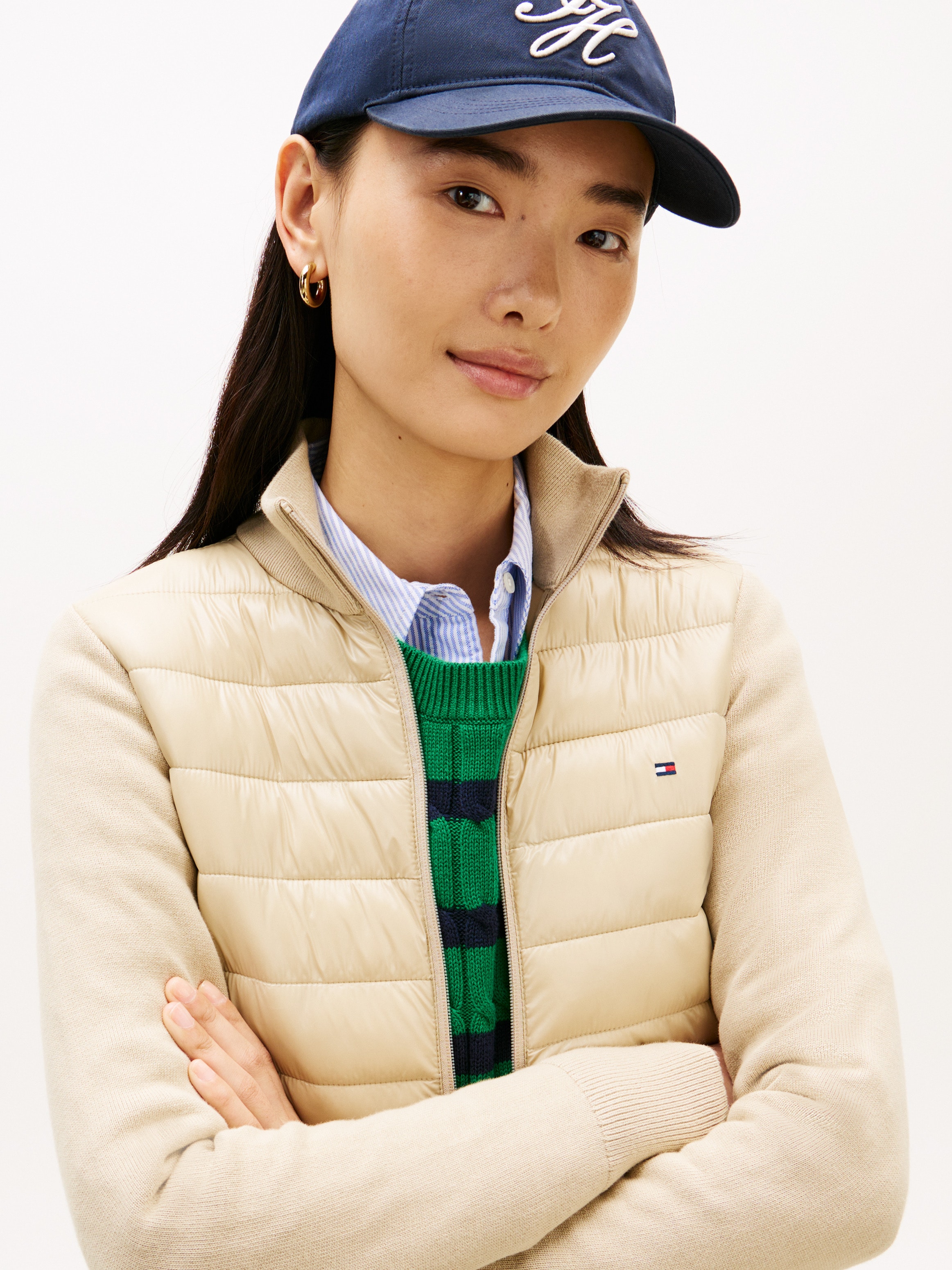 Tommy Hilfiger Steppjacke »LW KNIT MIX PADDED JACKET«