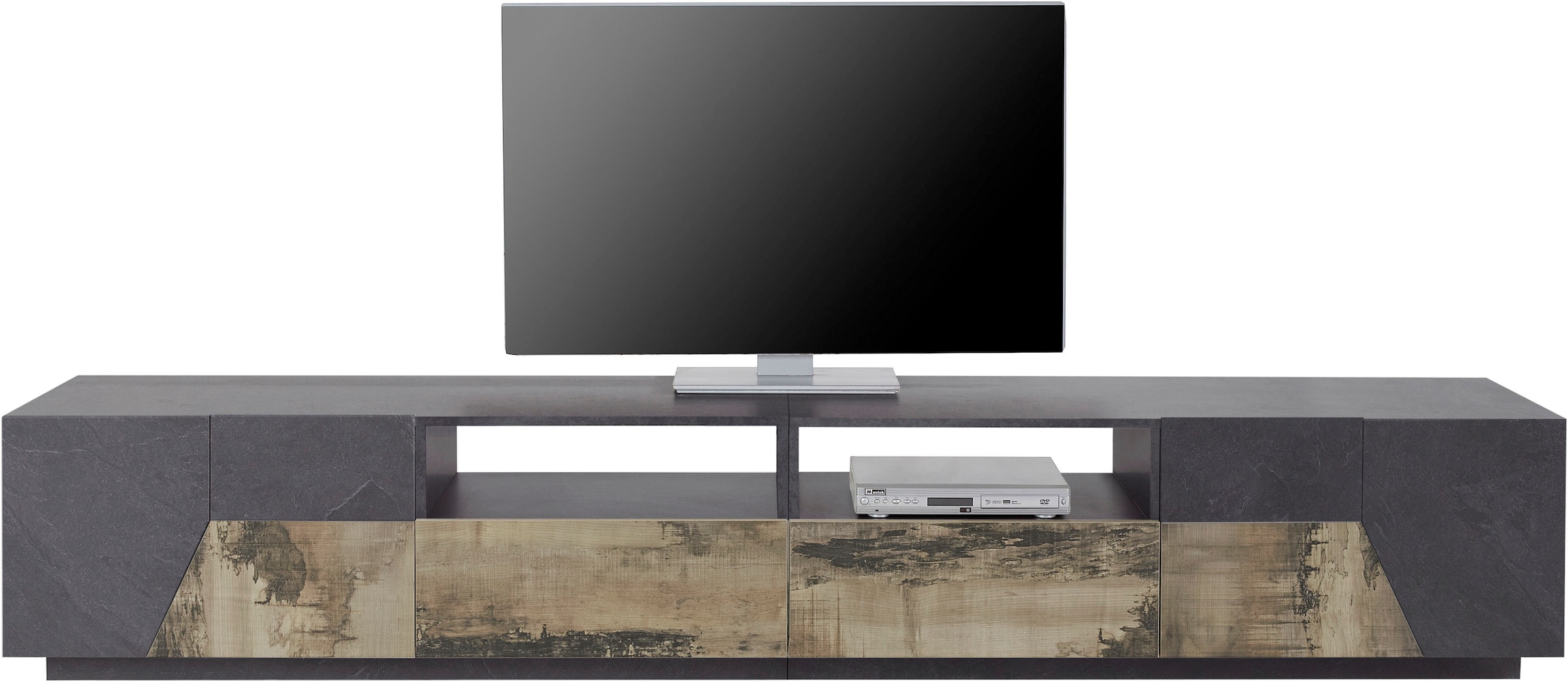 INOSIGN Lowboard »ALIEN- TV-Board, mit 4 Türen, 2 Schubladen und 2 offenen Fächern«, TV-Kommode Breite ca. 260 cm "Made in Italy"