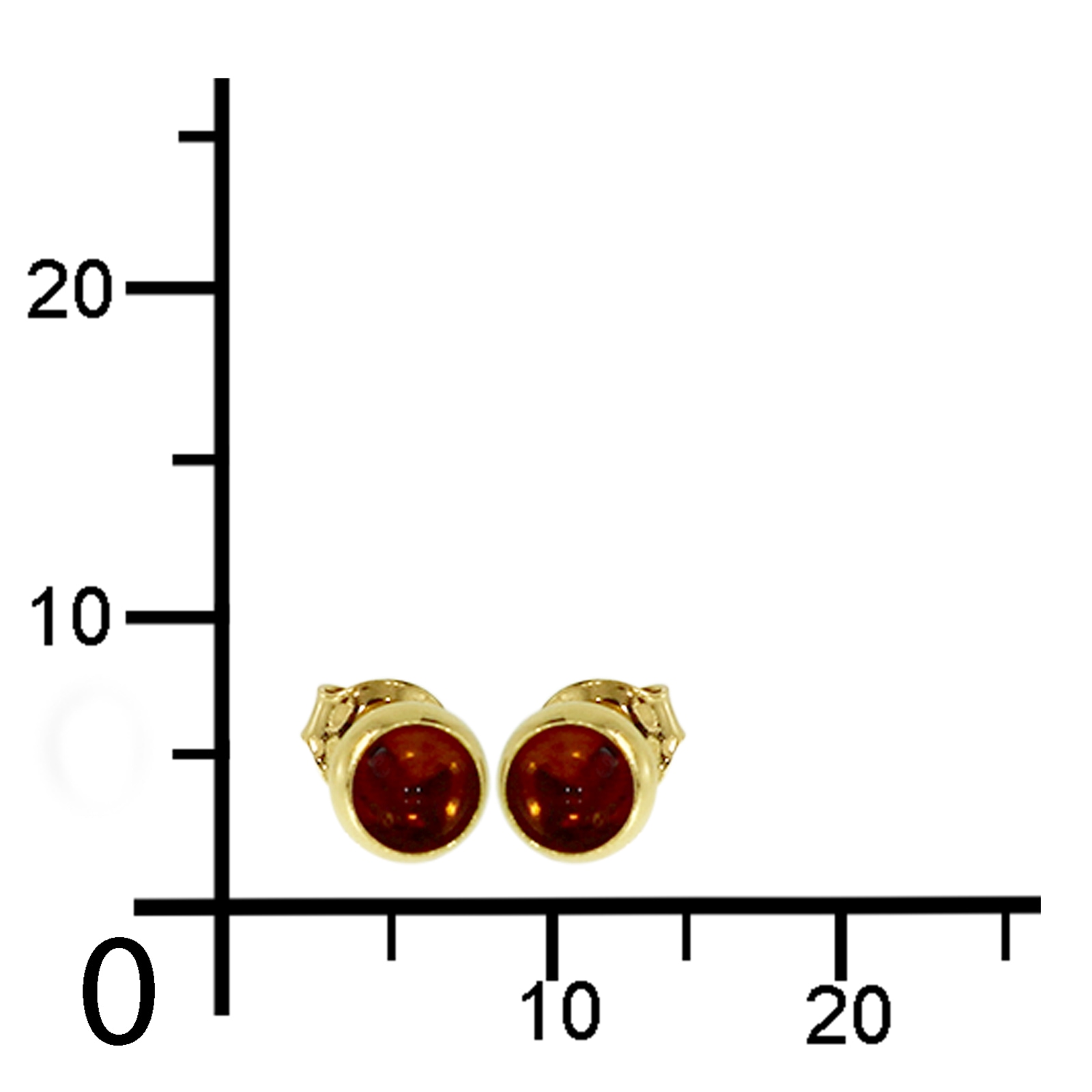 OSTSEE-SCHMUCK Paar Ohrstecker »- Classic 5 mm - Silber 925/000, vergoldet - Bernstein«