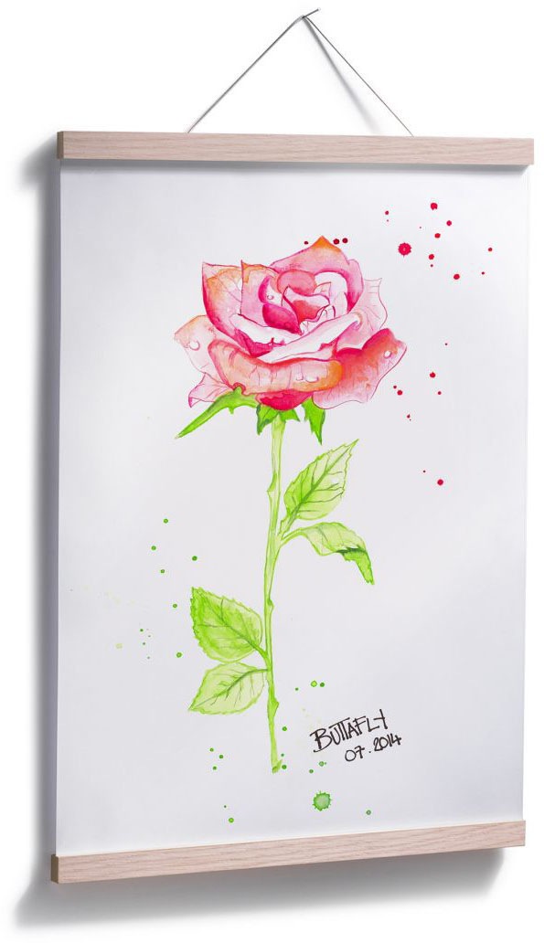 Wall-Art Poster »Rose«, Blumen, Bild, (1 Wandbild, bequem Wandposter Poster, kaufen St.)