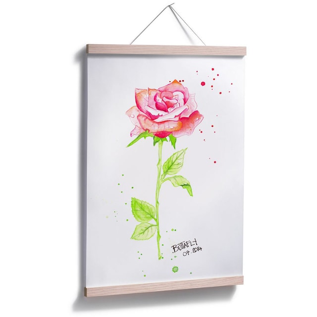 Wall-Art Poster »Rose«, Blumen, (1 St.), Poster, Wandbild, Bild, Wandposter  bequem kaufen
