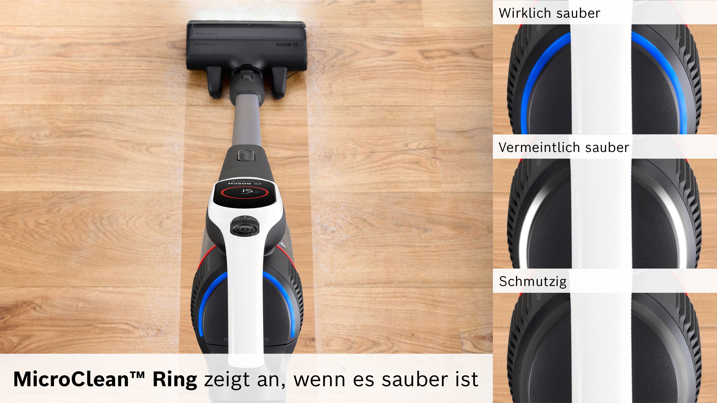 BOSCH Akku-Stielstaubsauger »BTS942WQC« LED-Licht, HEPA-Filtersystem, Schnellladegerät, 2 Akkus, weiß