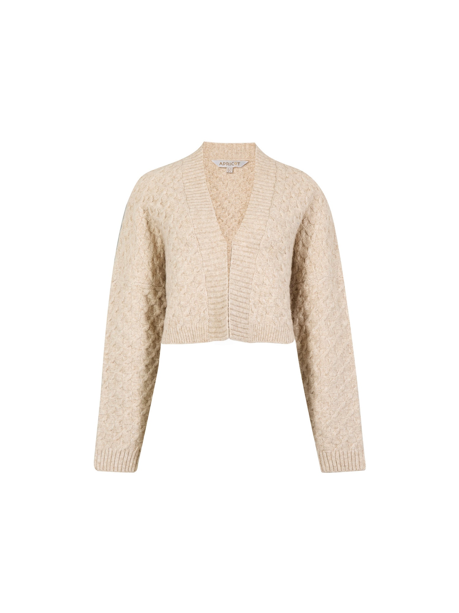 Apricot Strickjacke »Strickjacke« mit Wickelausschnitt und Zopfmuster