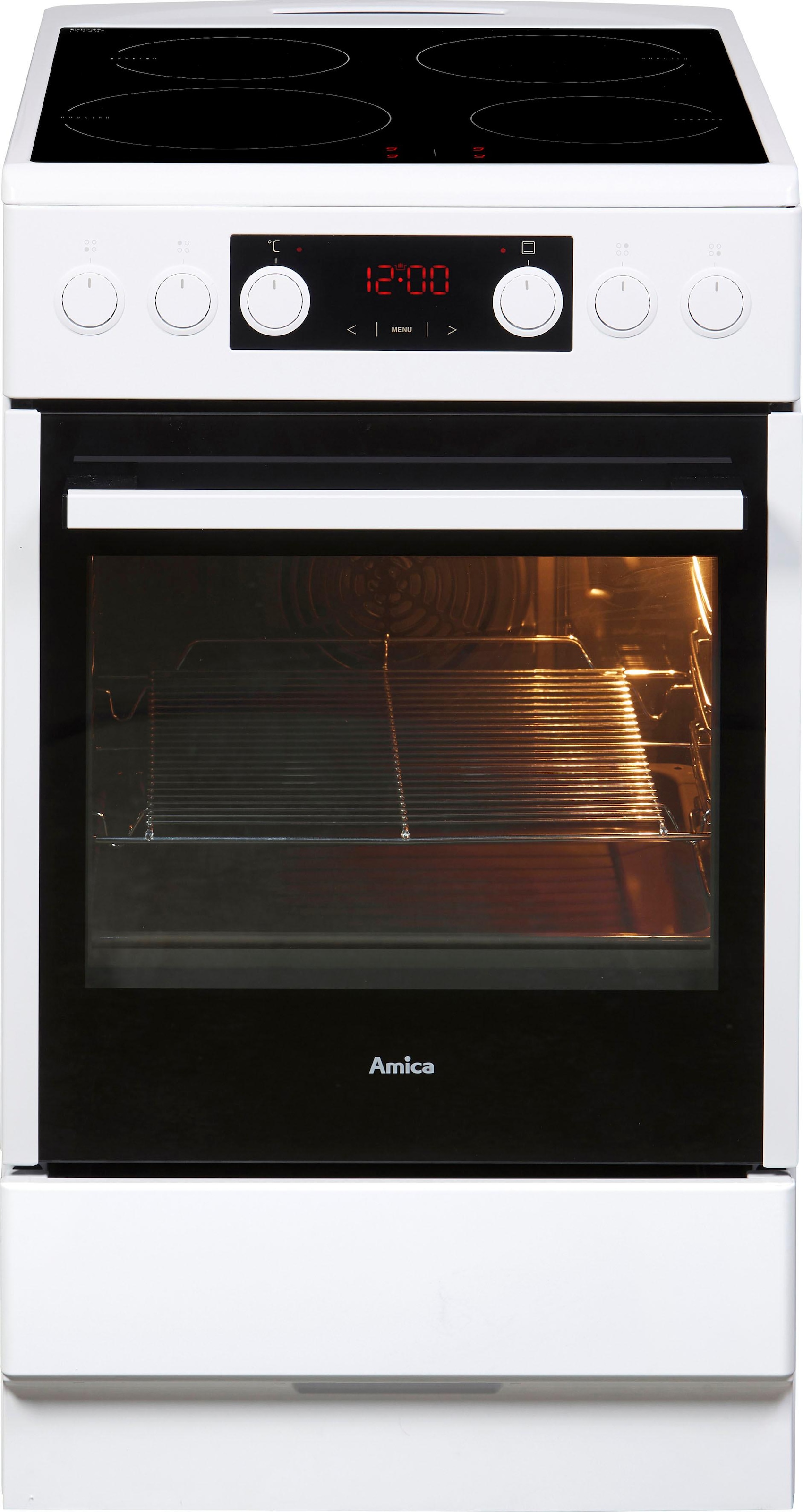 Amica Induktions-Standherd »SHI 905 100 W«, SHI 905 100 W, Steam Clean, RapidWarmUp-Funktion