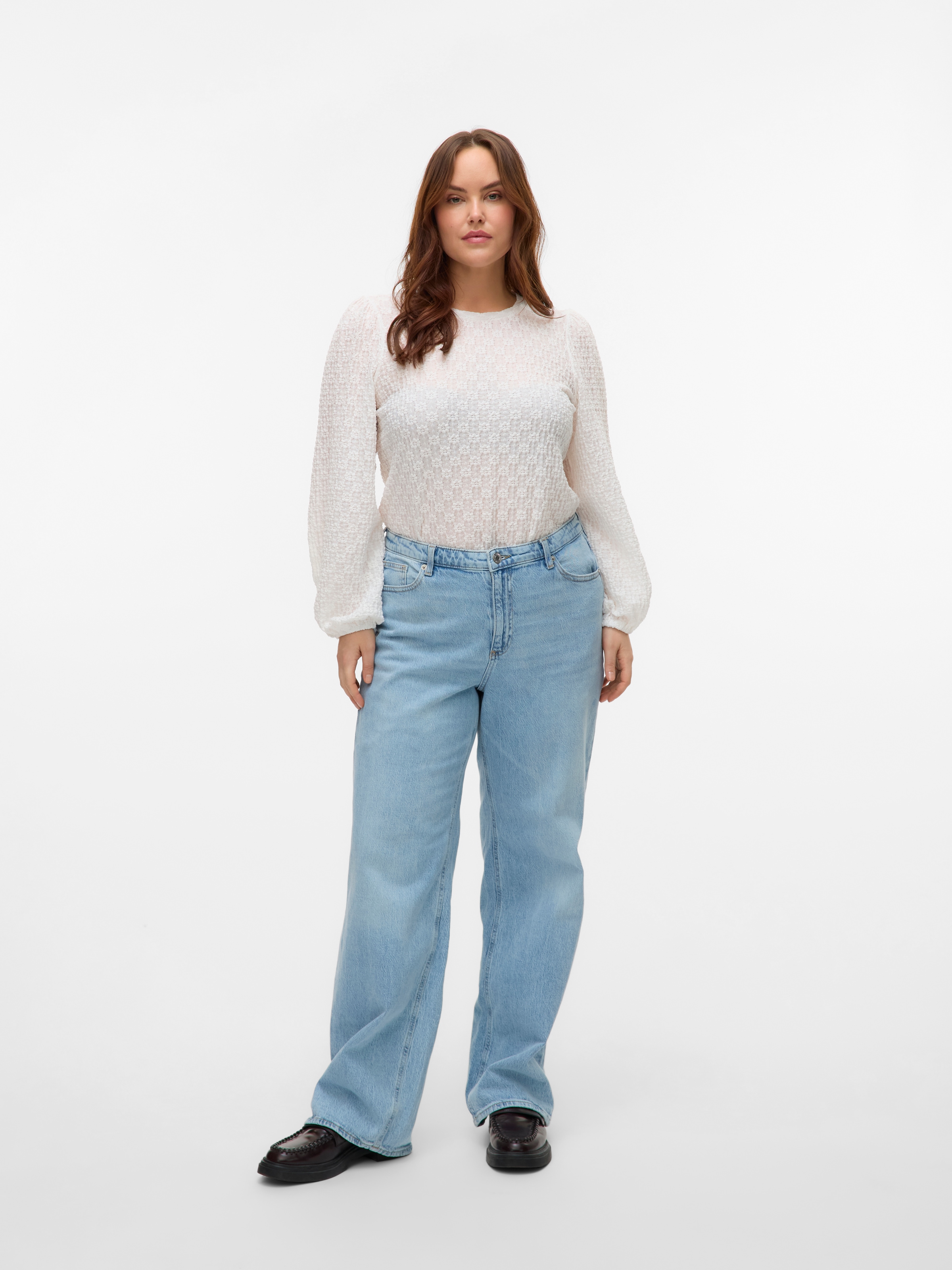 Vero Moda Curve High-waist-Jeans »VMCTESSA HR WIDE J RA339 GA CUR NOOS«