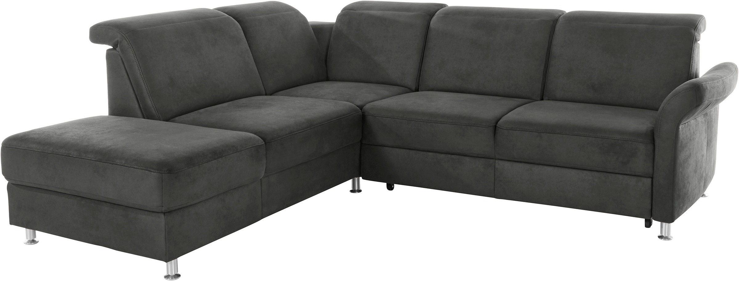 sit&more Ecksofa »Darwin L-Form«, inklusive Federkern, wahlweise mit Kopfteilverstellung, Bettfunktion