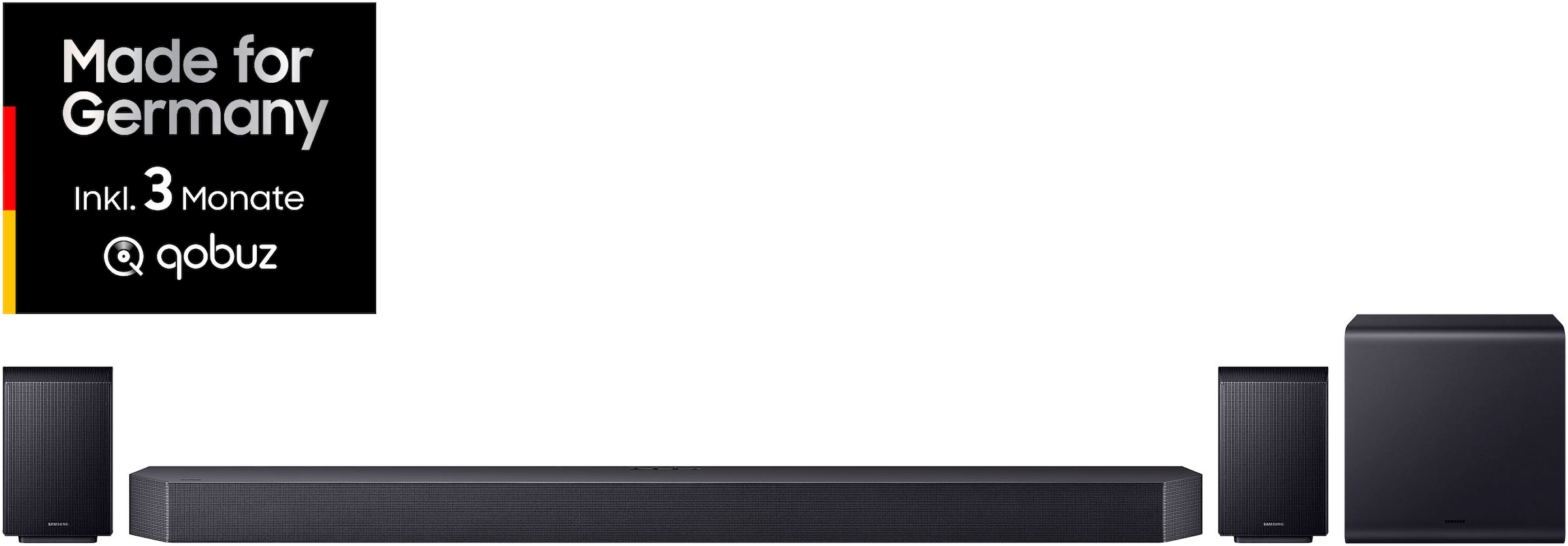 Samsung Soundbar »HW-Q995GF Q-Soundbar« 11.1.4 (Bluetooth | WLAN (WiFi) App-Steuerung | Bassregelung | Lautstärkeregelung | Pairing ) 11.1.4-Kanal Subwoofer & Rücklautsprecher, Kabellos Dolby Atmos, DTS:X