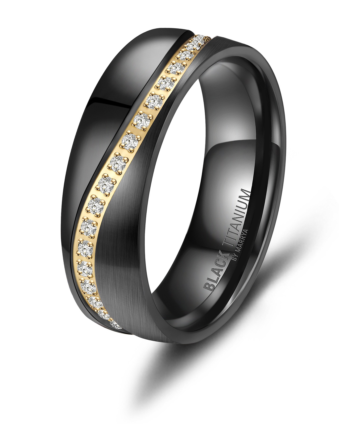 Marrya Trauring »BLACK TITANIUM by MARRYA Black Titanium - Zirkonium Ringe Trauringe Eheringe Partnerringe«