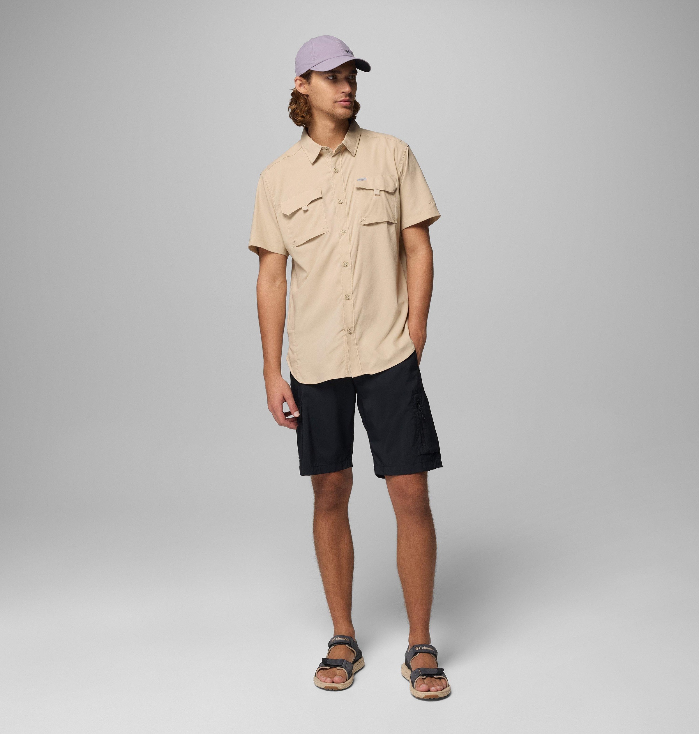 Columbia Funktionshemd Kurzarm-Ausführung, mit bequemer Passform, aus Polyester in Webart