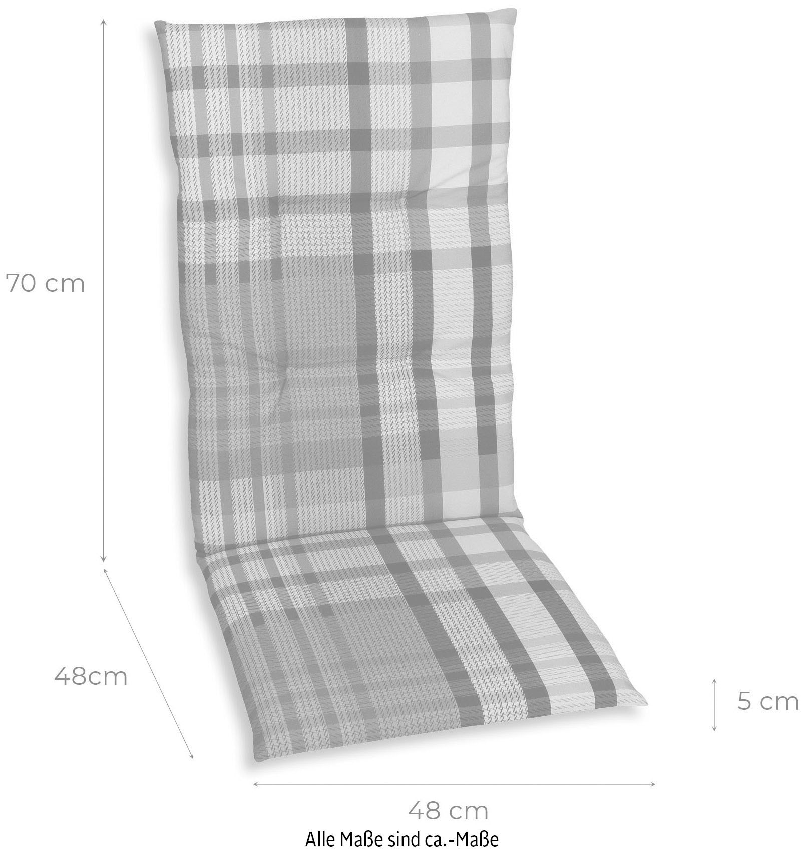 GO-DE Hochlehnerauflage, in verschiedenen Ausführungen