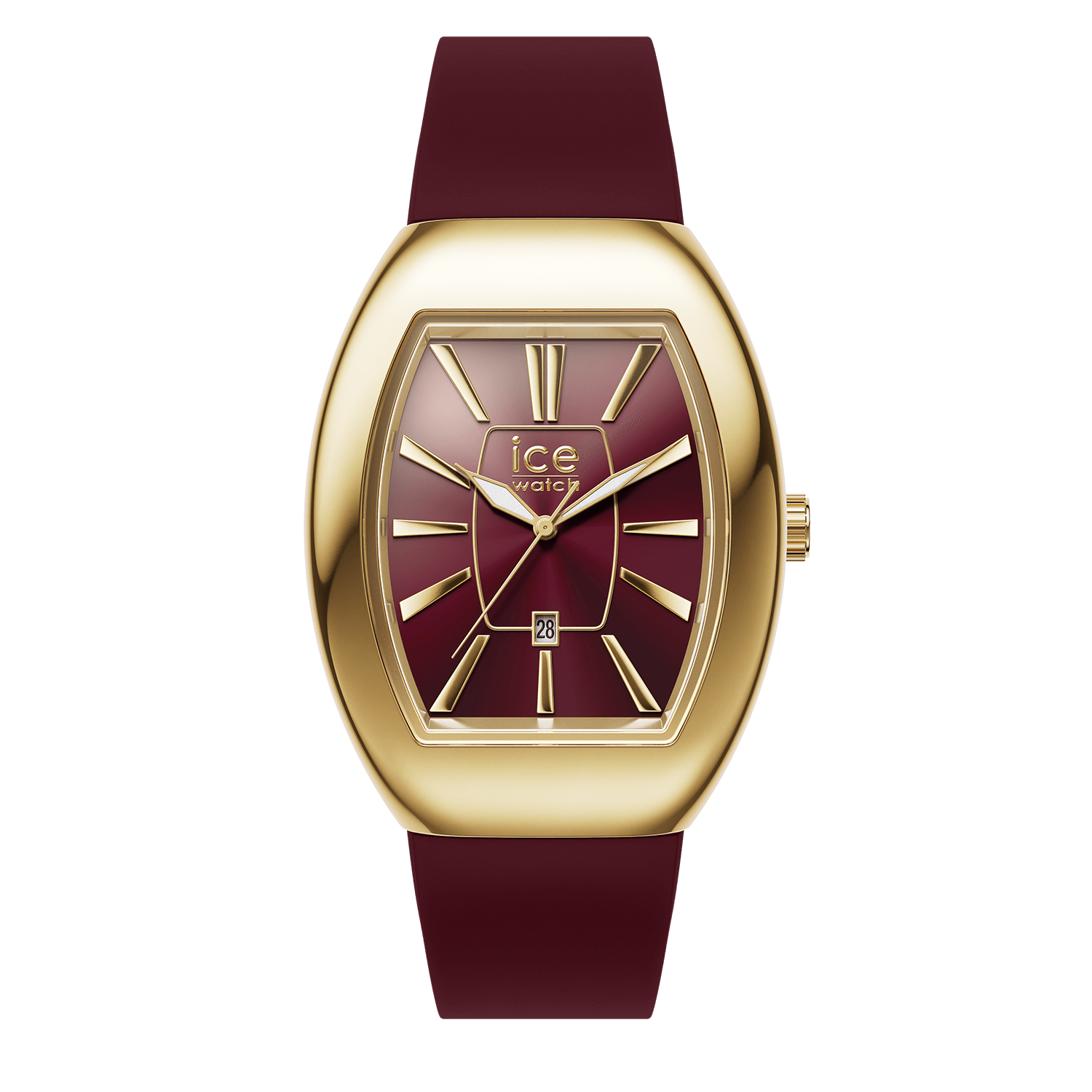 ice-watch Quarzuhr »ICE boliday - Dome - Metal - Small - 3H + Date« Armbanduhr, Damenuhr, analog, Datum, Silikonarmband