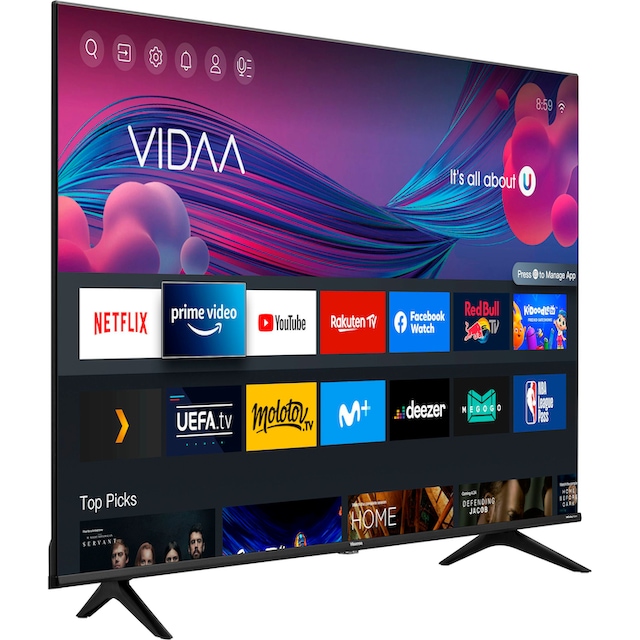 HD, LED-Fernseher Tuner X Triple | Garantie 4K Jahre XXL Ultra 3 UNIVERSAL T/ Alexa Virtual Smart-TV, Zoll, DTS Built-In, 108 »43A6FG«, cm/43 S2/ DVB-C/S/ Hisense T2, ➥