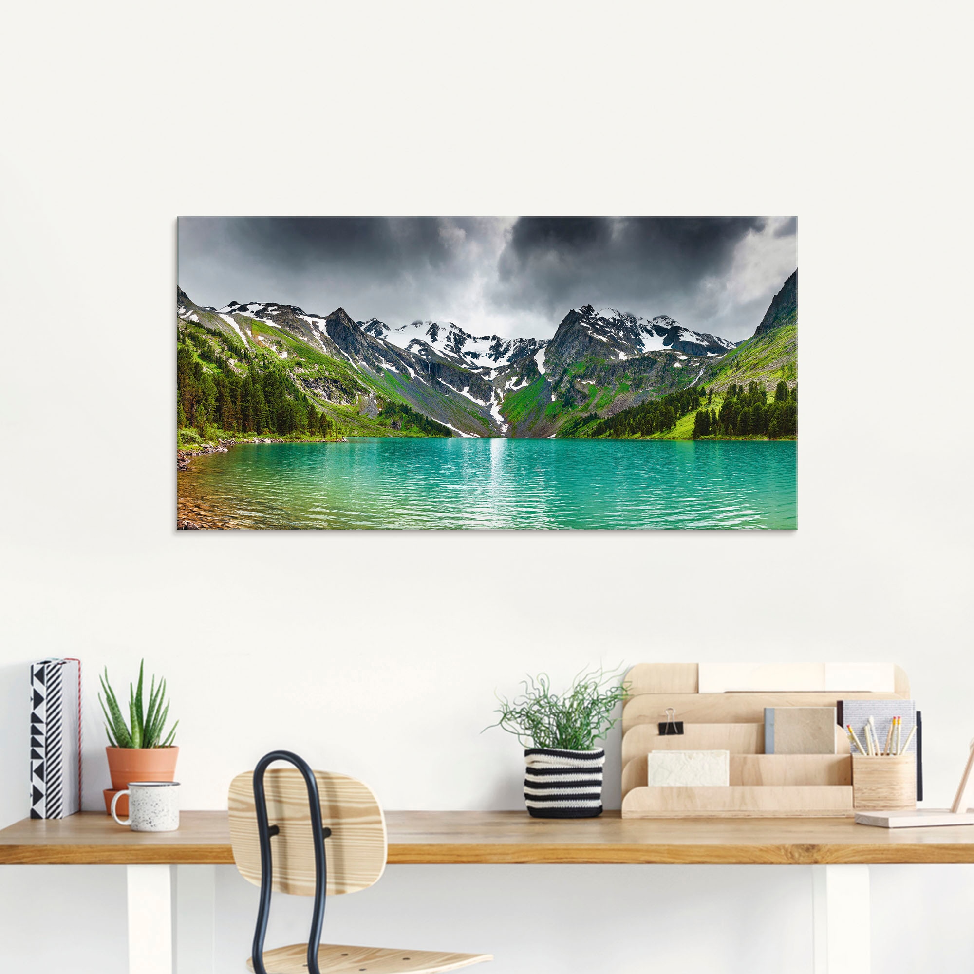 Artland Glasbild »Bergsee«, Berge, (1 St.), in verschiedenen Größen