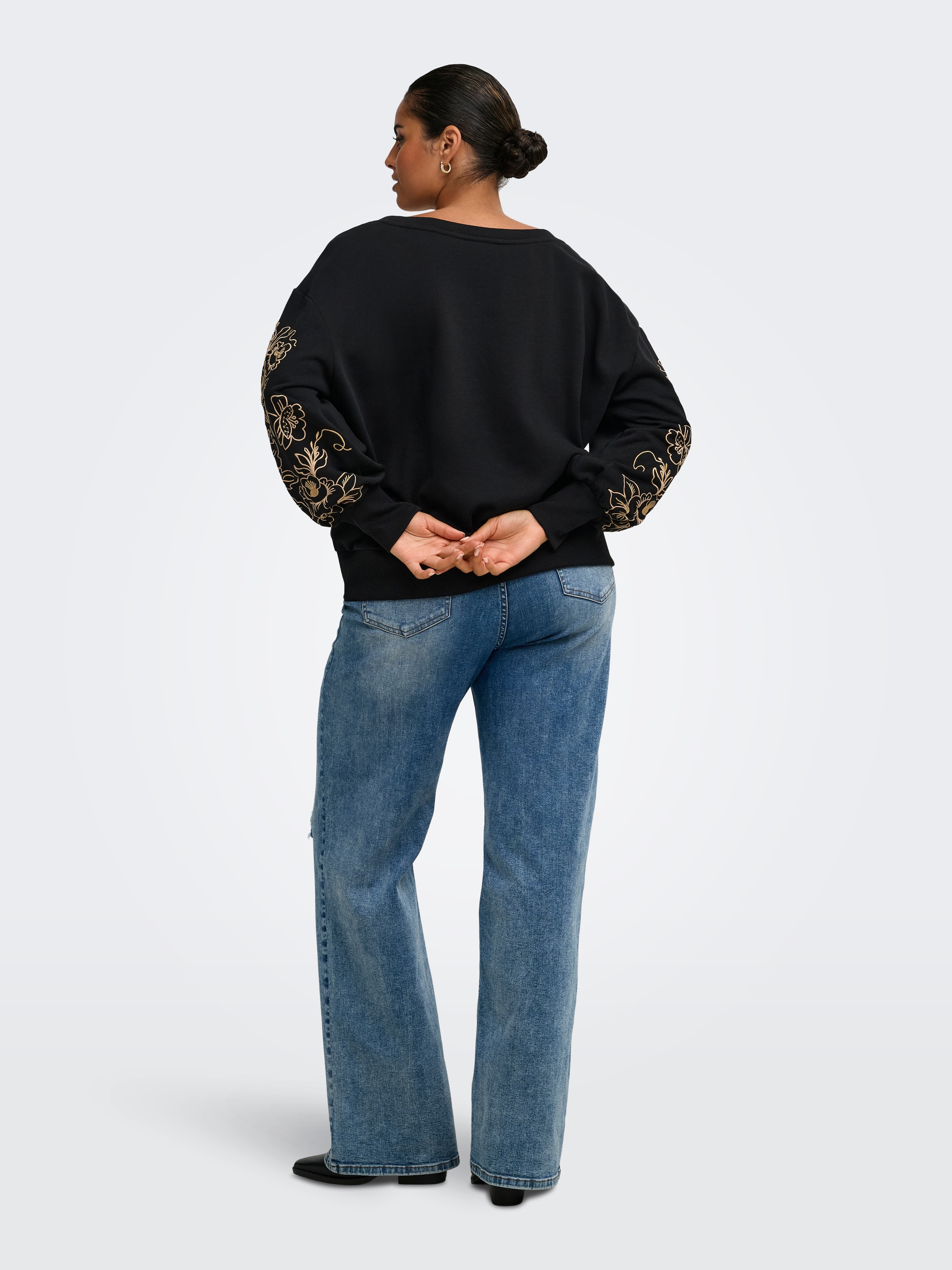 ONLY CARMAKOMA Sweatshirt »CARDEBORAH L/S BOATNECK SWEAT JRS«, Baumwollmischung, regular fit
