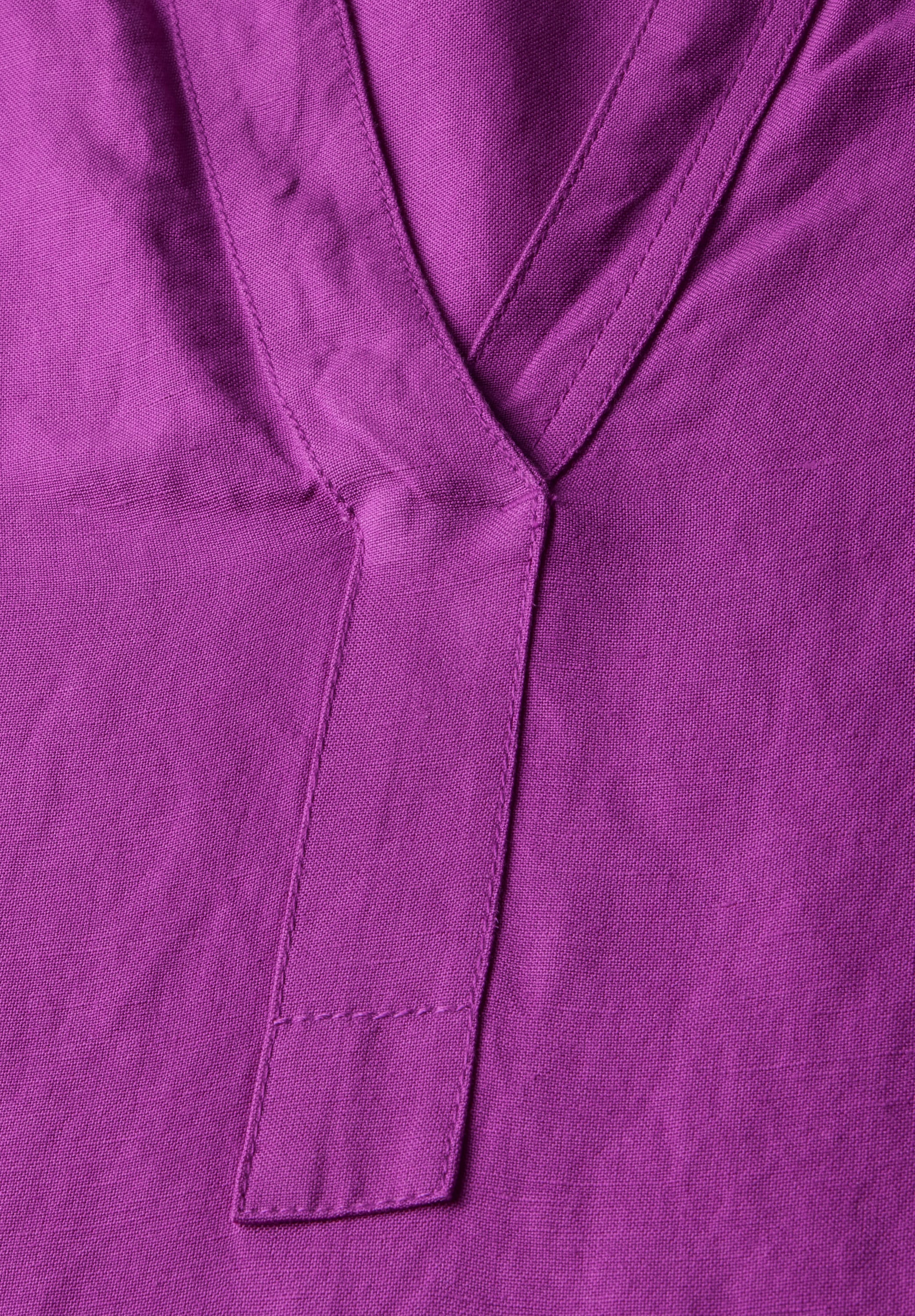 Cecil Sommerkleid, Splitneck, mit Leinen
