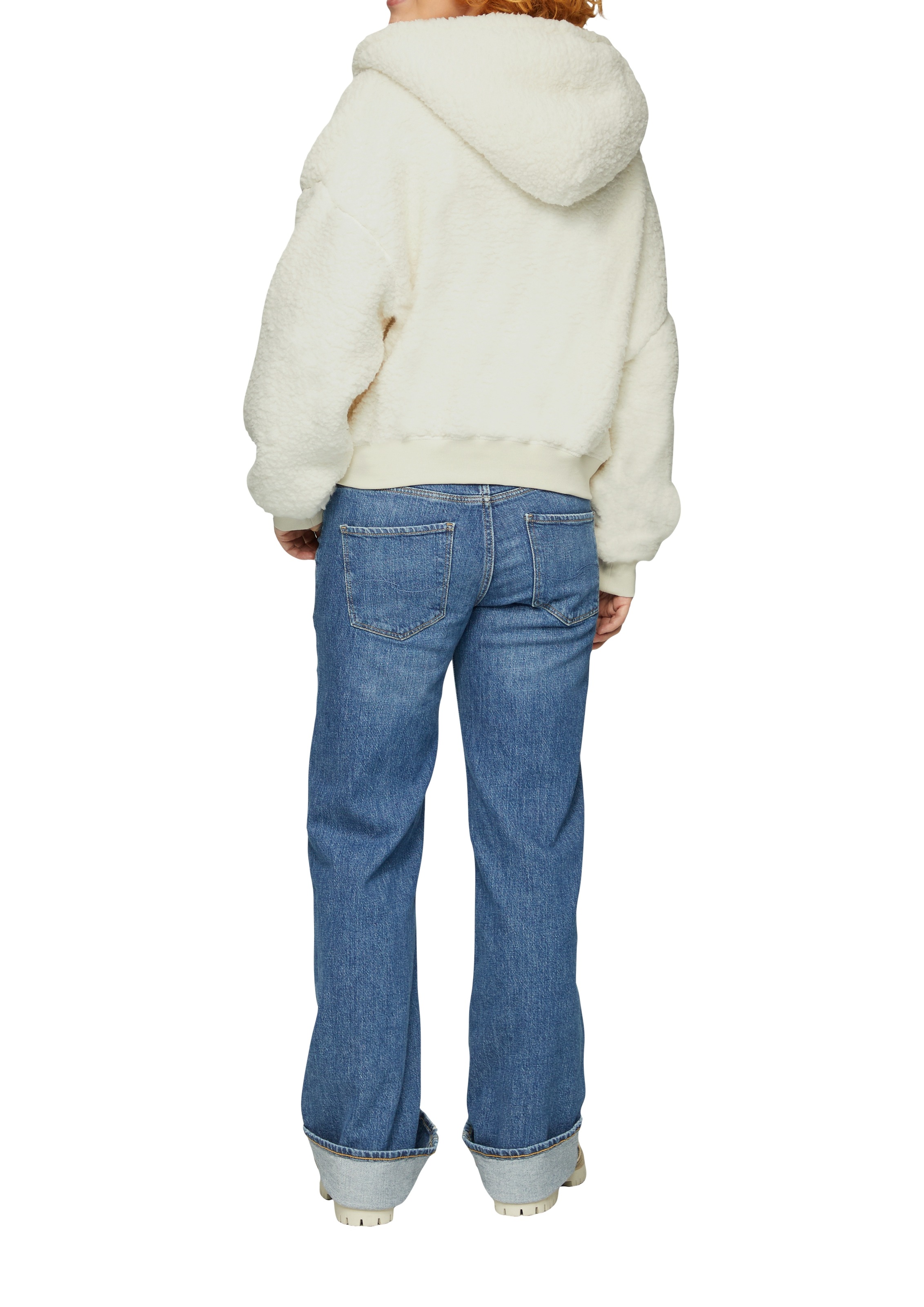 QS Kapuzensweatshirt, mit Teddy Fell