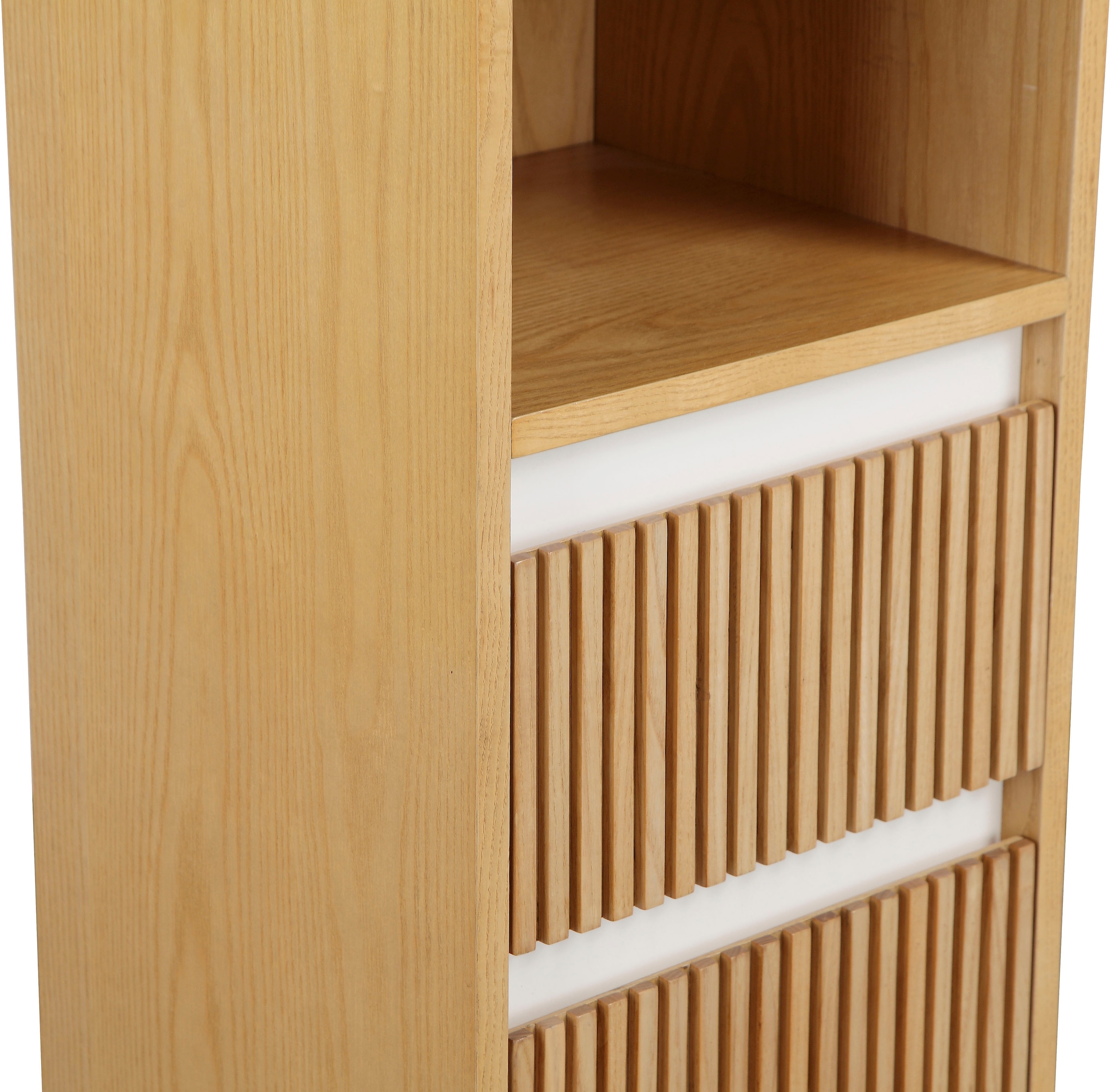 welltime Hochschrank »Falun«, Badmöbel, Badezimmerschrank mit Rille, Breite 35 cm